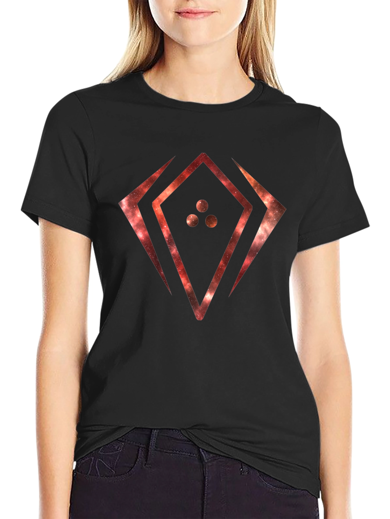 Galaxy Symbol Graphic Black T-Shirt
