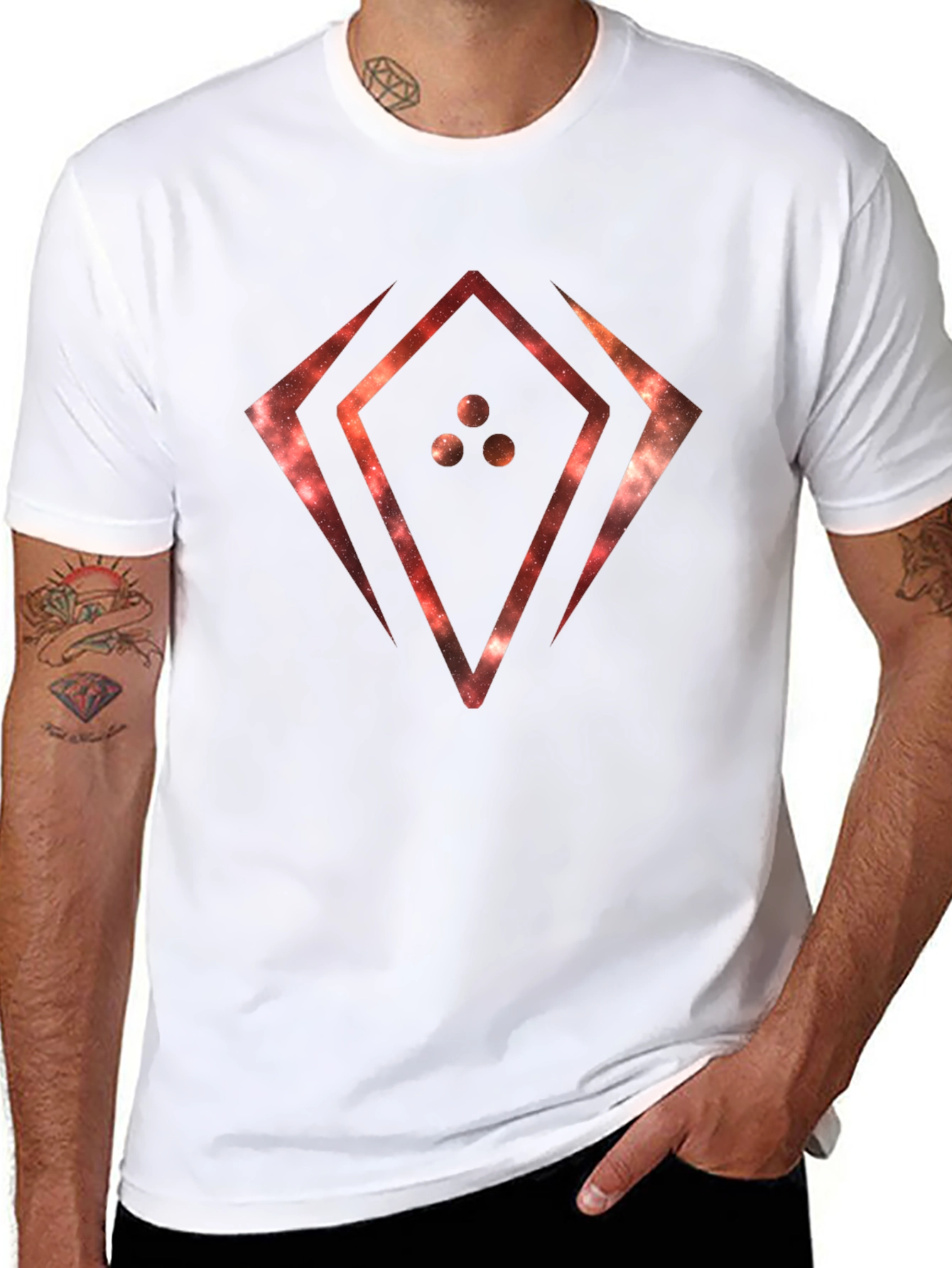 Galaxy Symbol Graphic Black T-Shirt