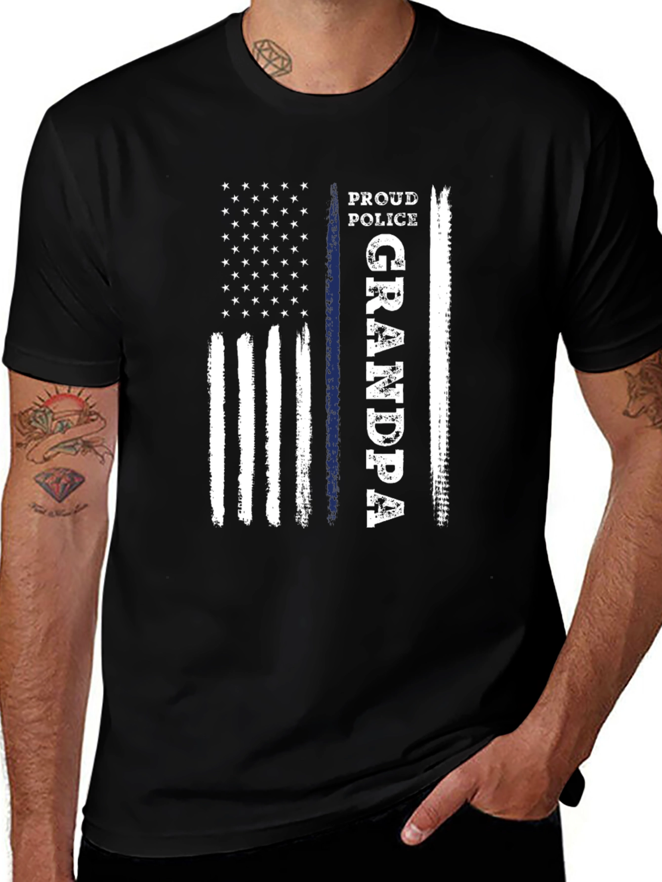 Proud Police Grandpa T-Shirt