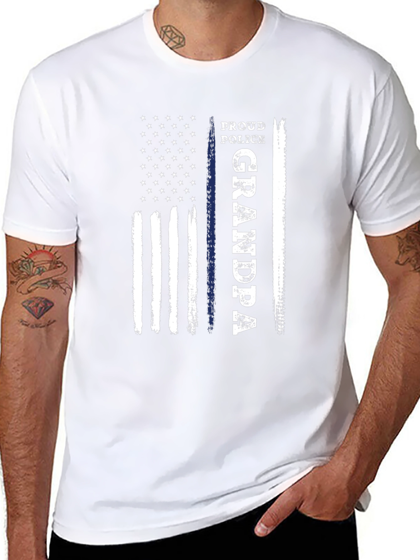 Proud Police Grandpa T-Shirt