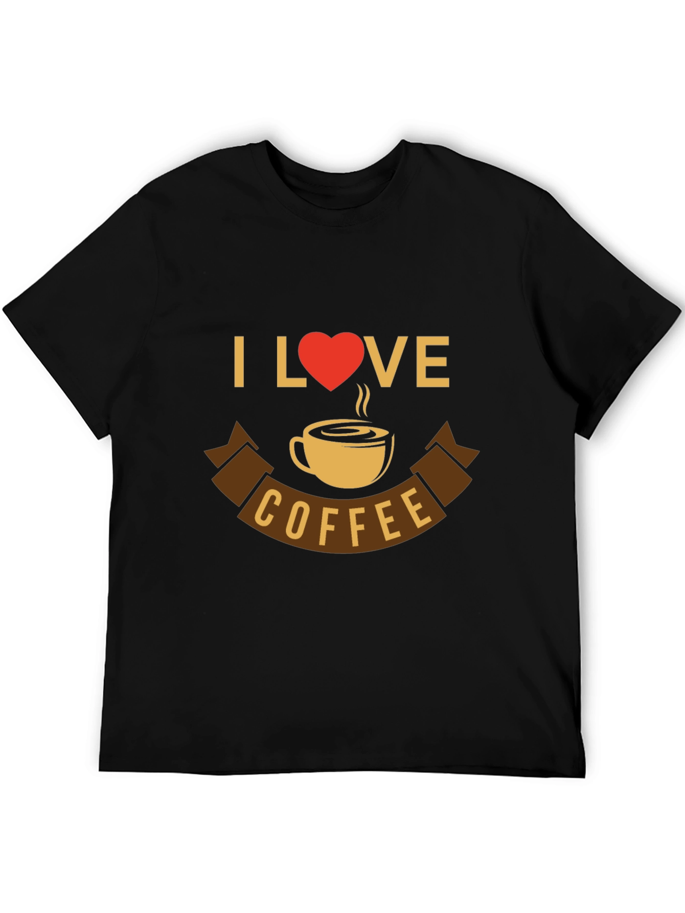 I Love Coffee Graphic T-Shirt - Black