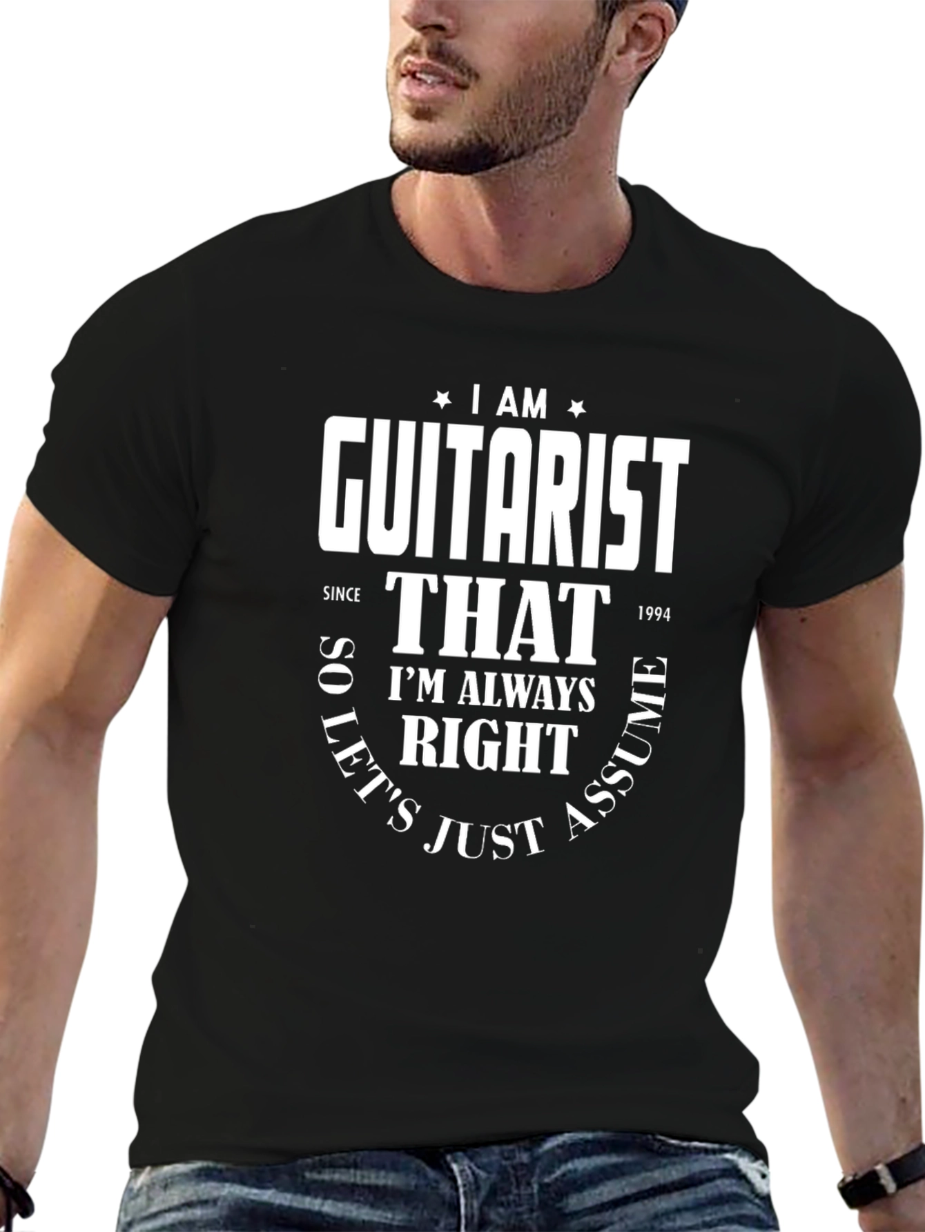 Guitarist Always Right Black Graphic Tee