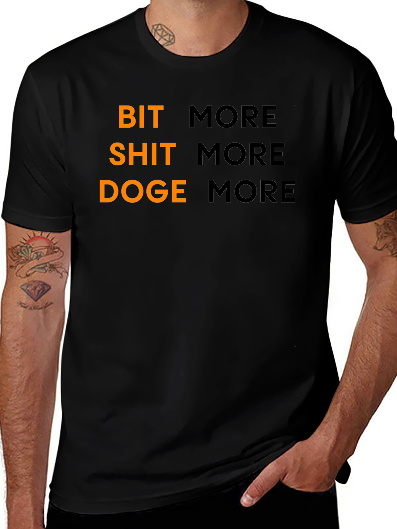 Bit Shit Doge More Black T-Shirt Crypto