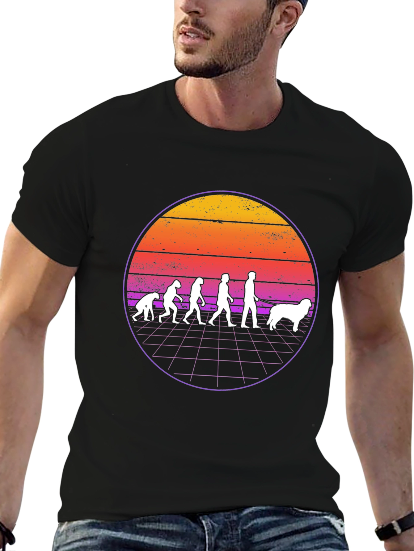Evolution of Man and Dog T-Shirt