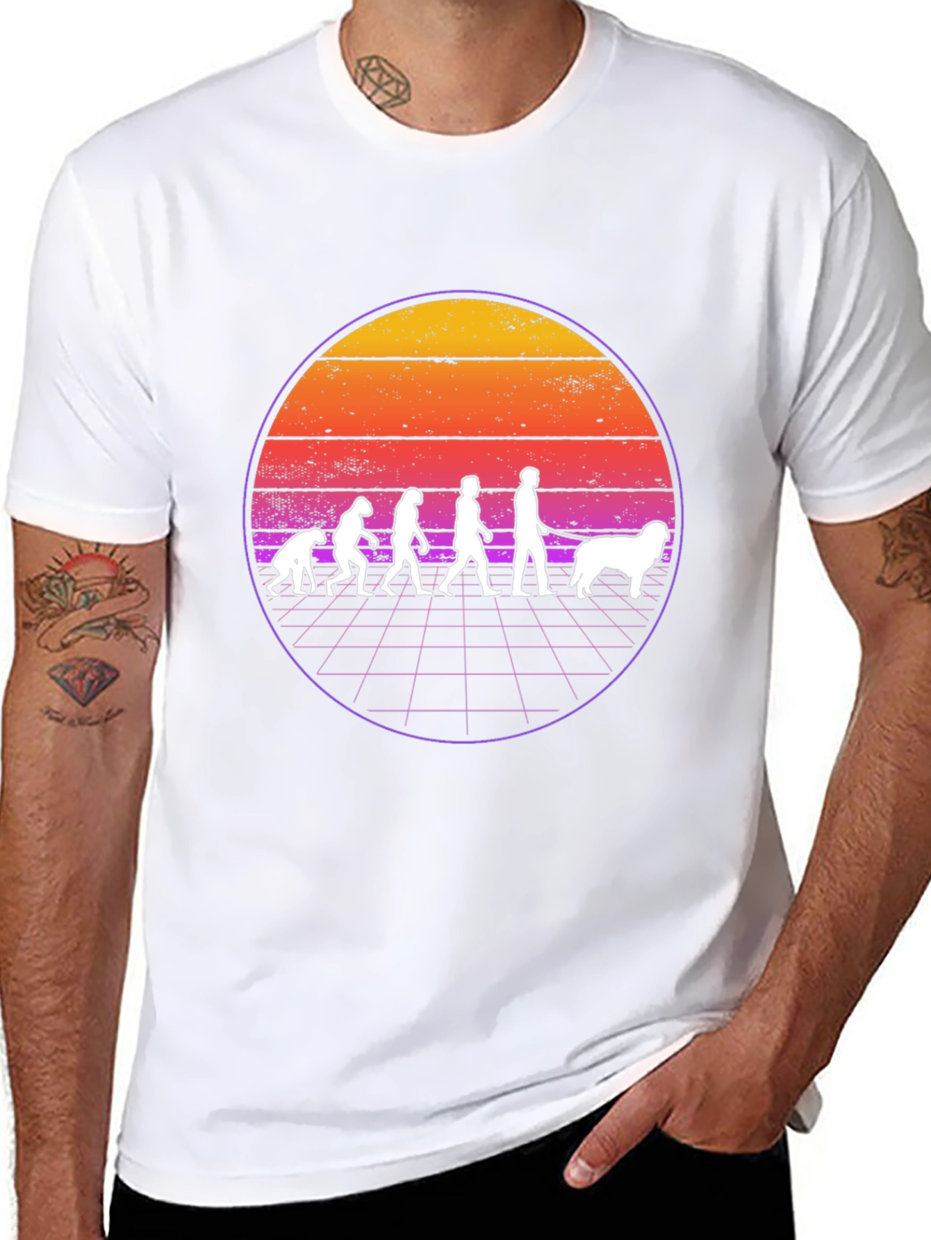 Evolution of Man and Dog T-Shirt
