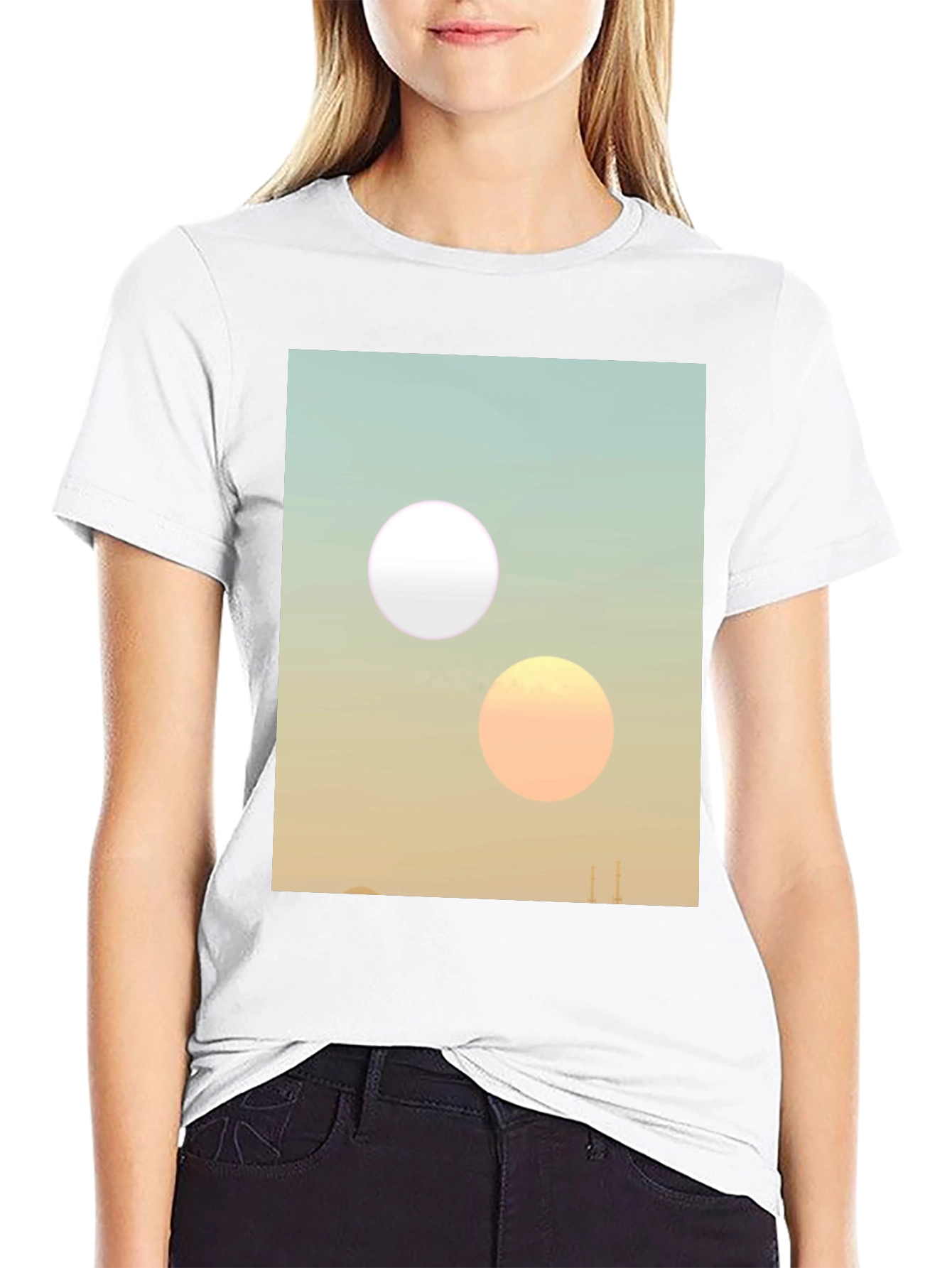 Twin Sun Tee - Sci-Fi Inspired Graphic Print