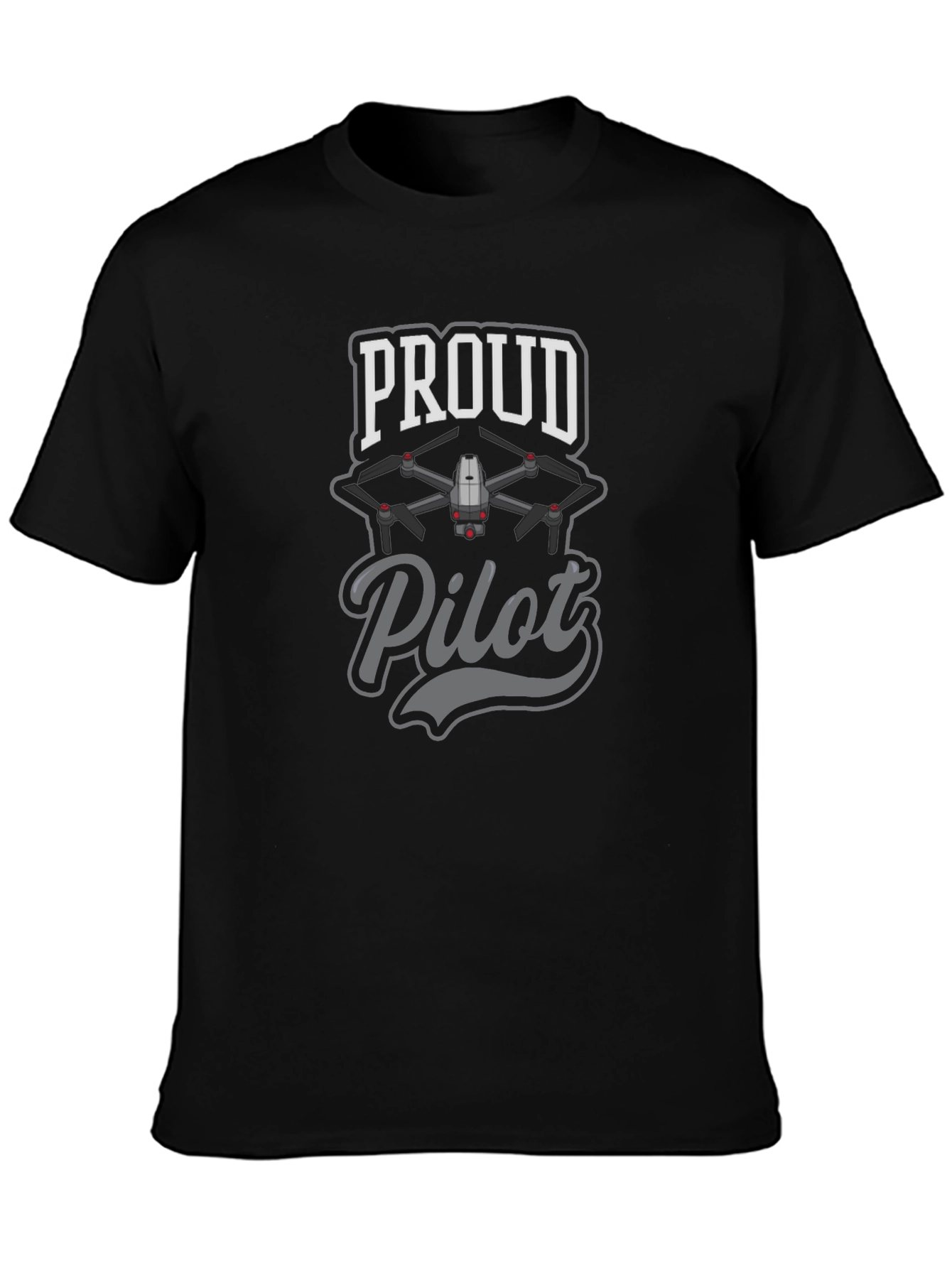 Proud Pilot Drone T-Shirt - Black