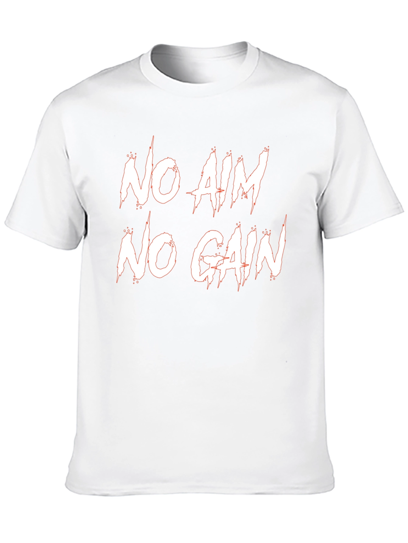 No Aim No Gain T-Shirt - Black Cotton Tee