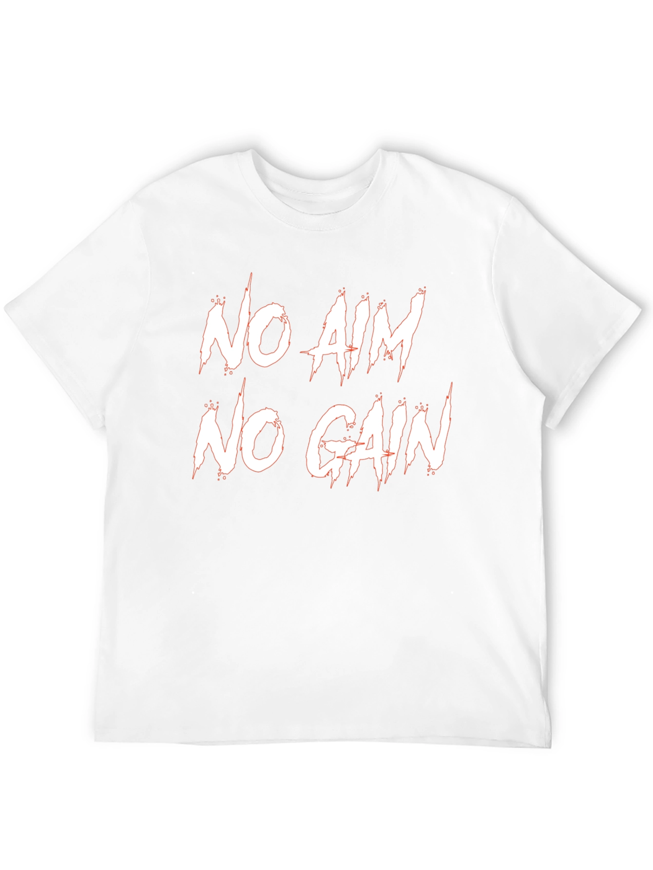 No Aim No Gain T-Shirt - Black Cotton Tee