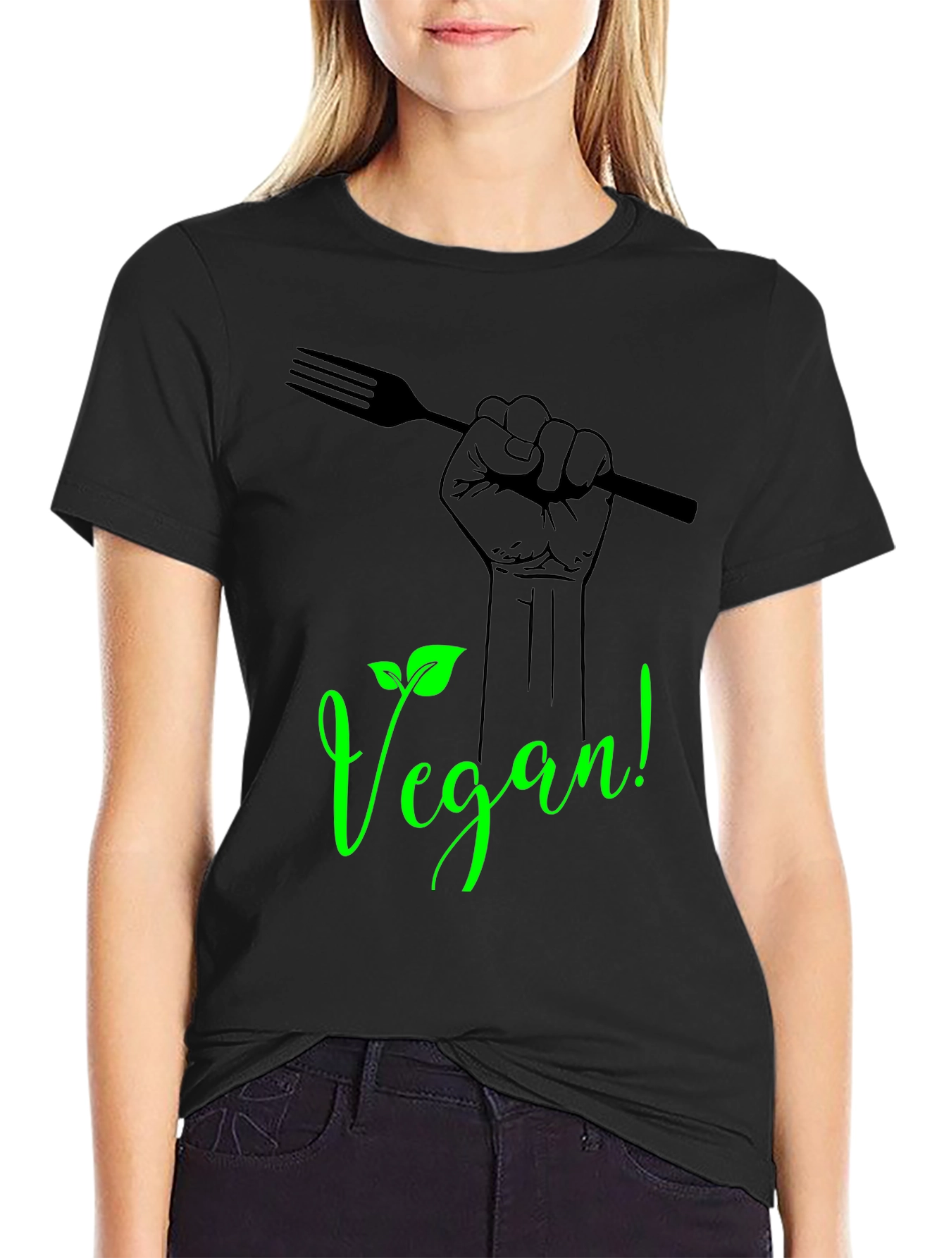 Vegan Power Fork T-Shirt - Eat Plants!