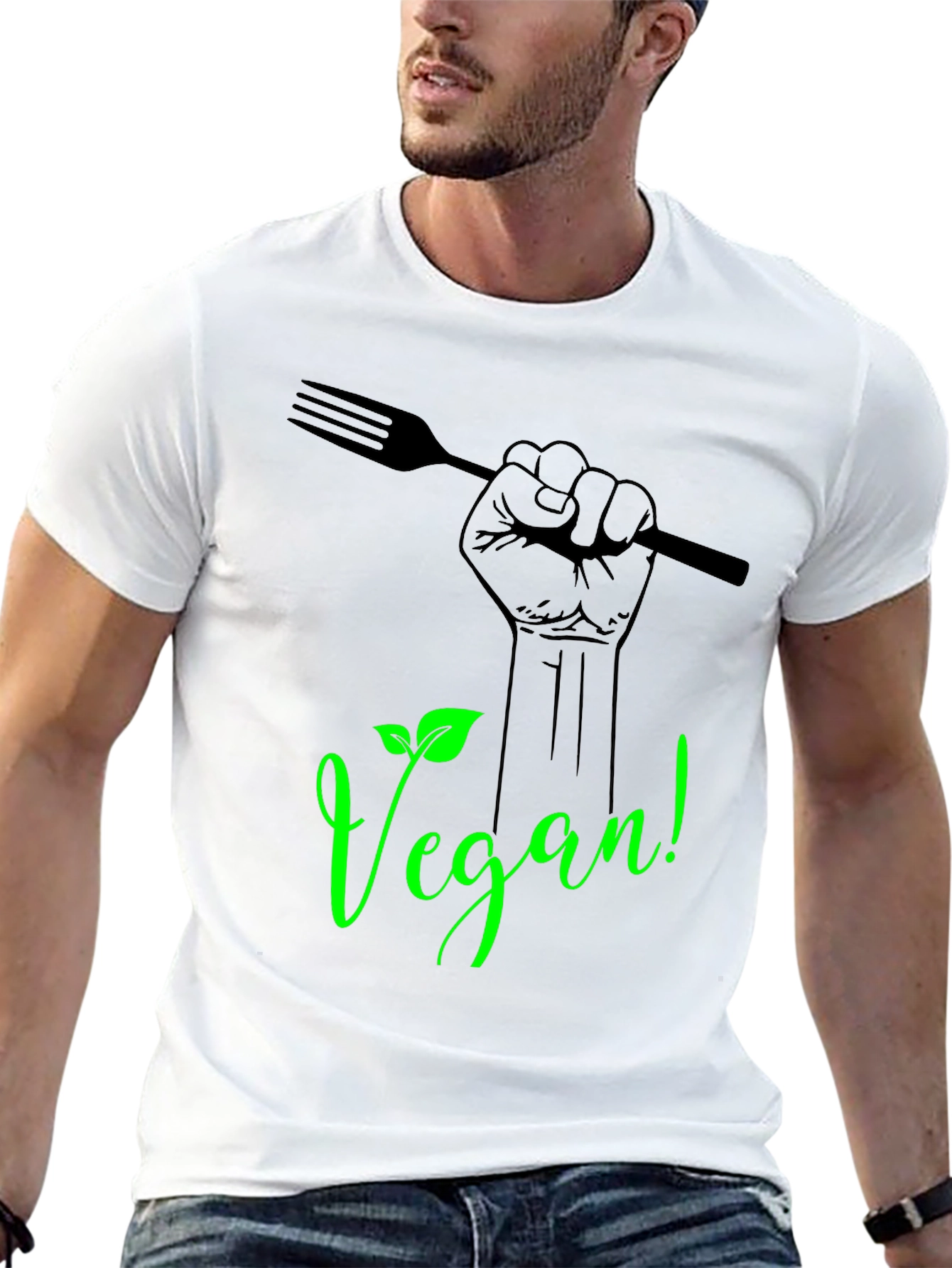 Vegan Power Fork T-Shirt - Eat Plants!