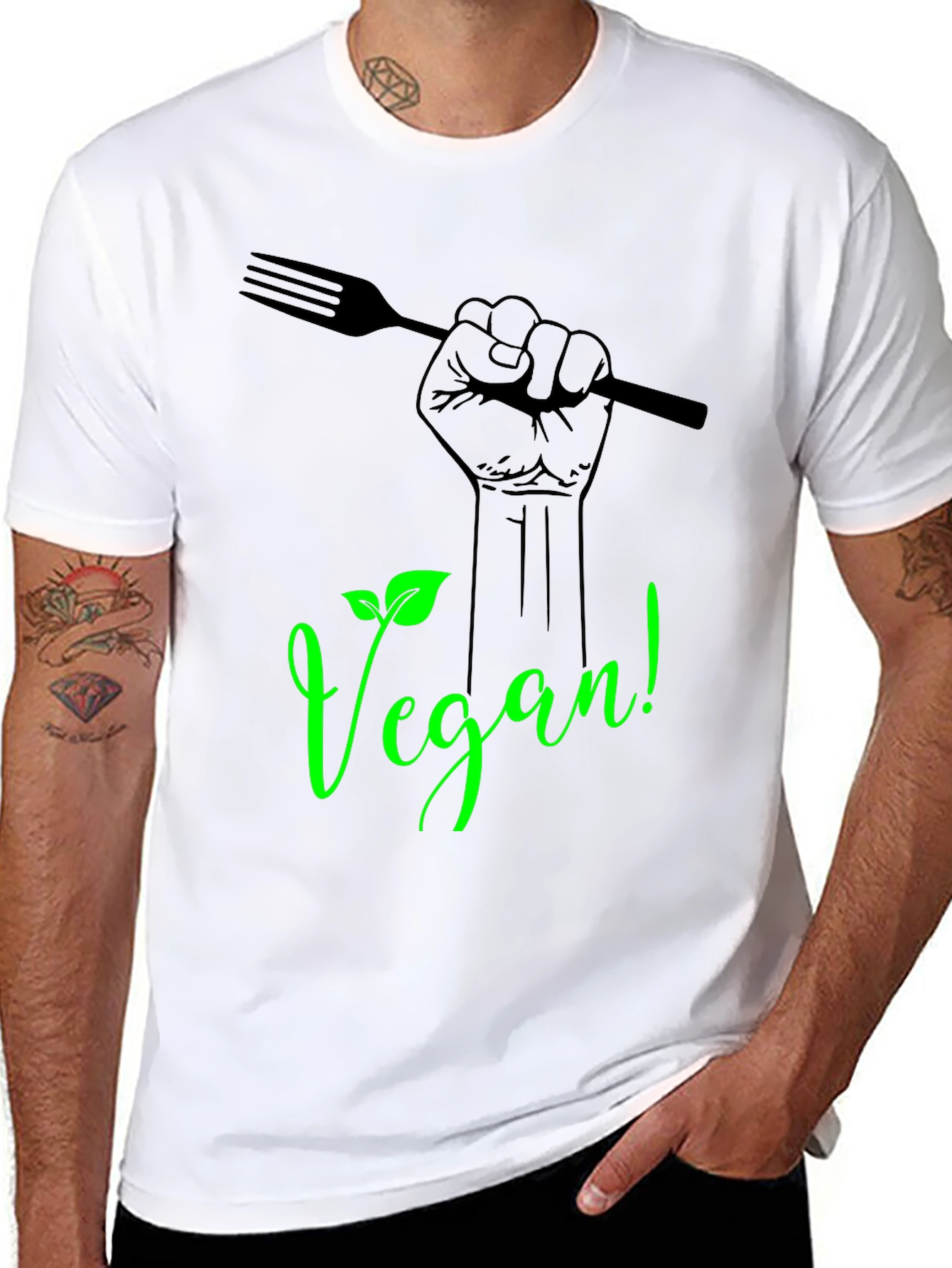 Vegan Power Fork T-Shirt - Eat Plants!
