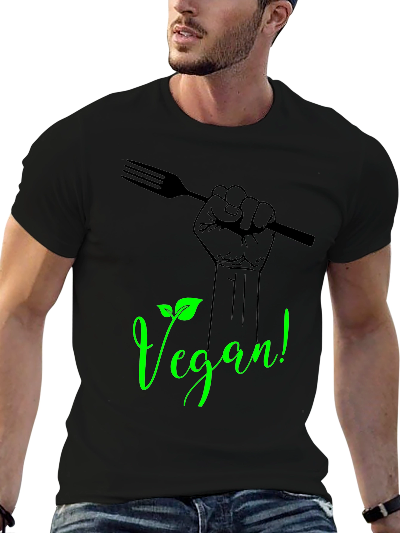 Vegan Power Fork T-Shirt - Eat Plants!