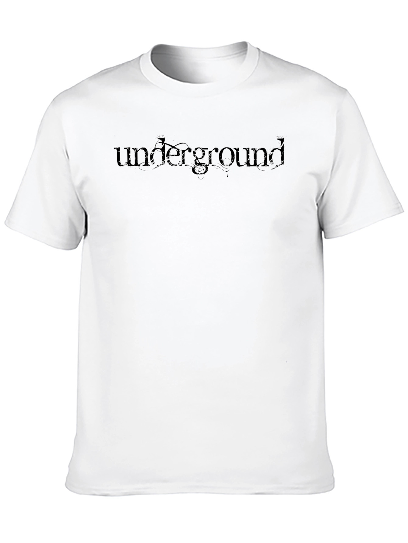 Underground Graphic Print Black T-Shirt
