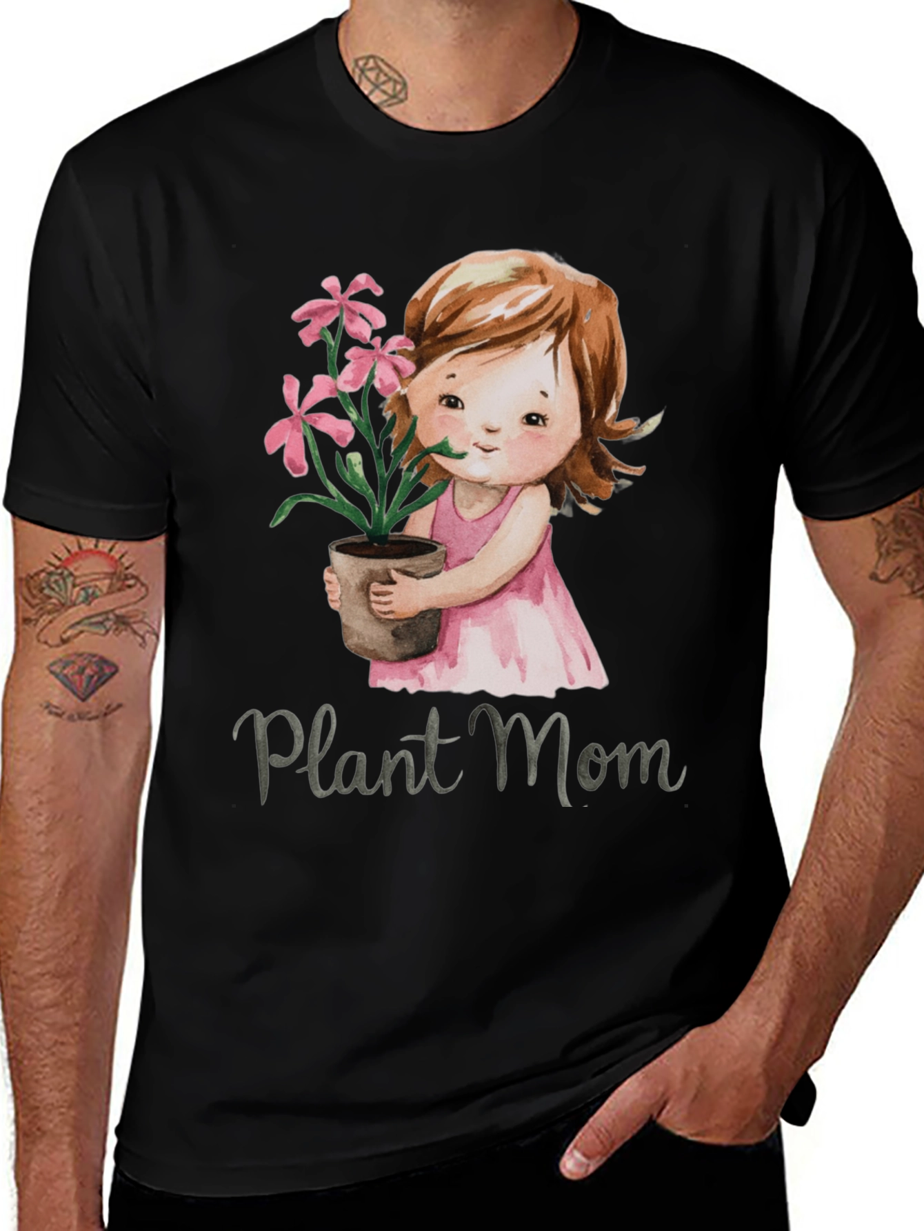 Plant Mom Graphic Tee - Unisex Black T-Shirt