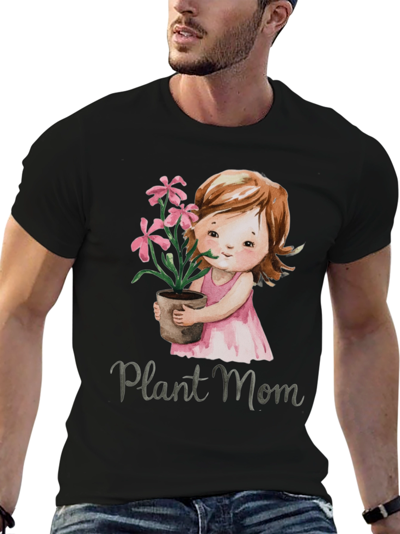 Plant Mom Graphic Tee - Unisex Black T-Shirt