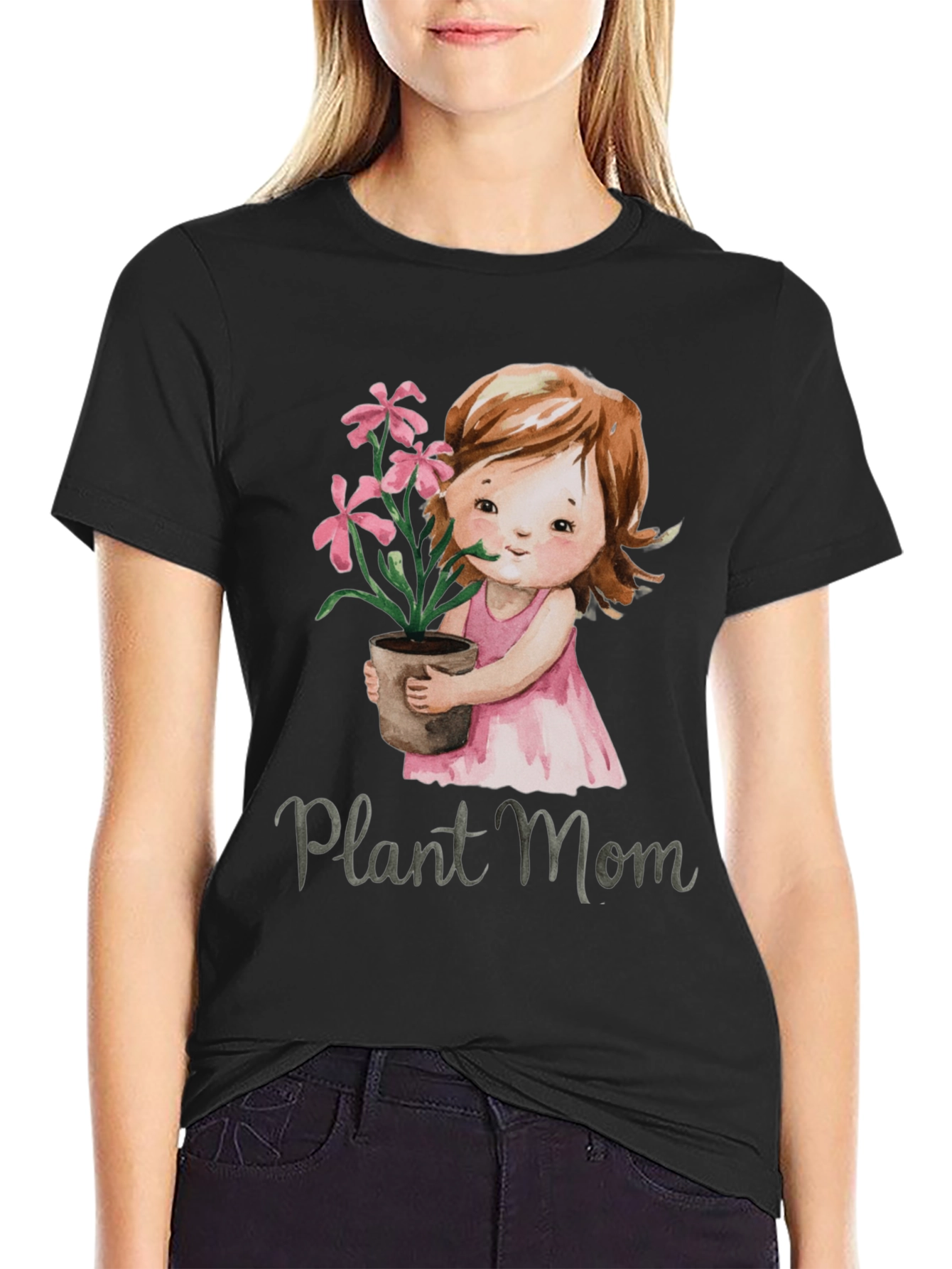 Plant Mom Graphic Tee - Unisex Black T-Shirt