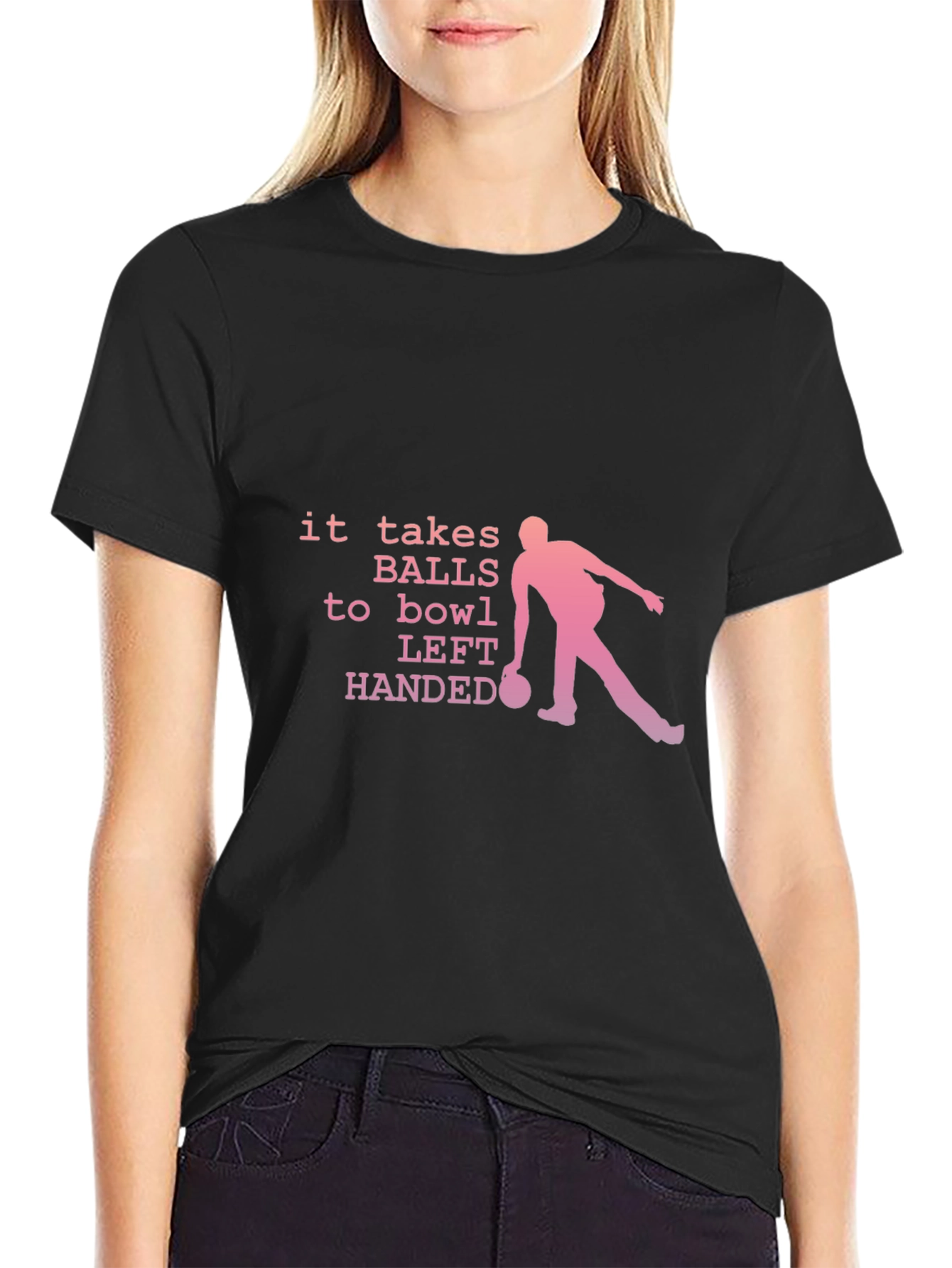 Funny Bowling T-Shirt - Left Handed Bowler Tee