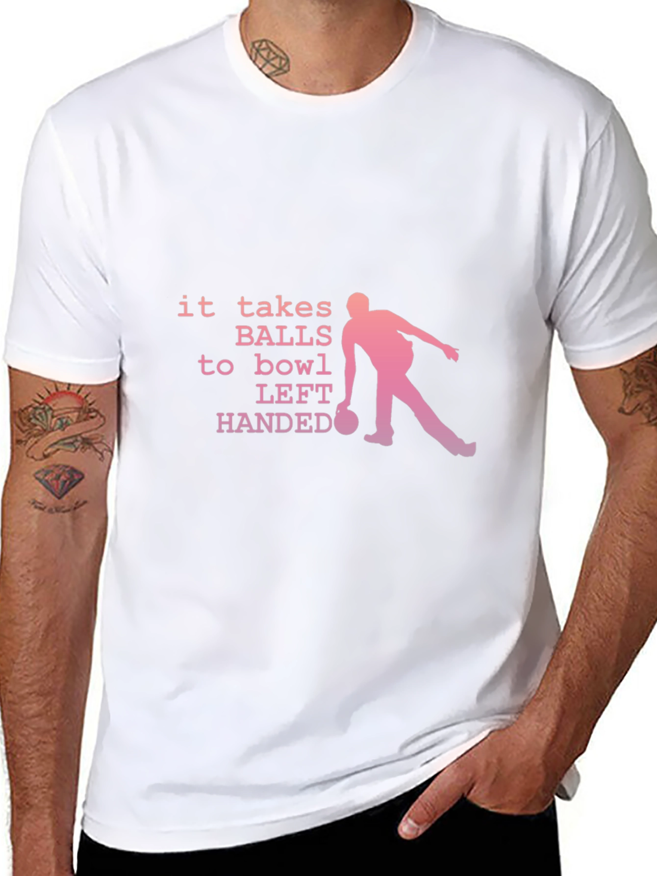 Funny Bowling T-Shirt - Left Handed Bowler Tee