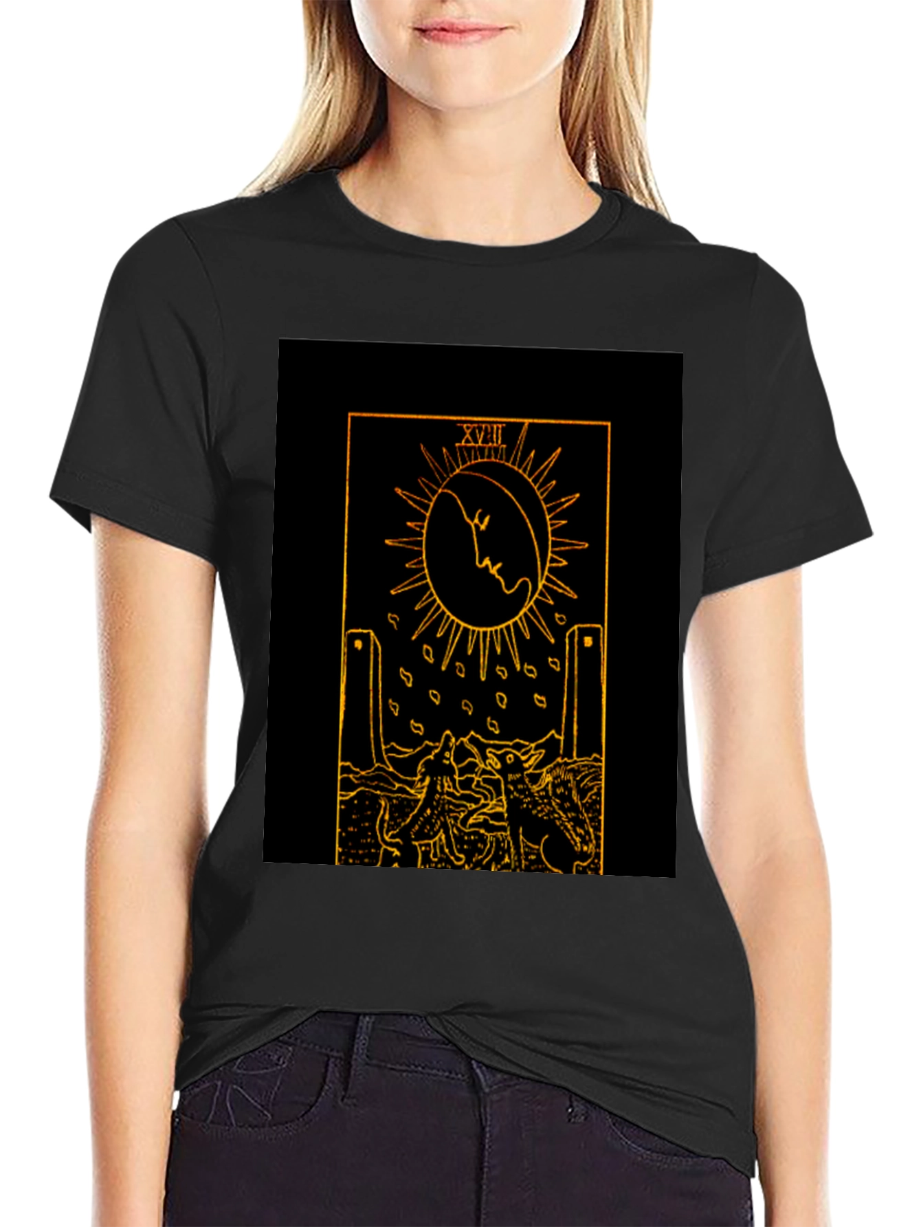 Tarot Card XVIII Moon Graphic T-Shirt