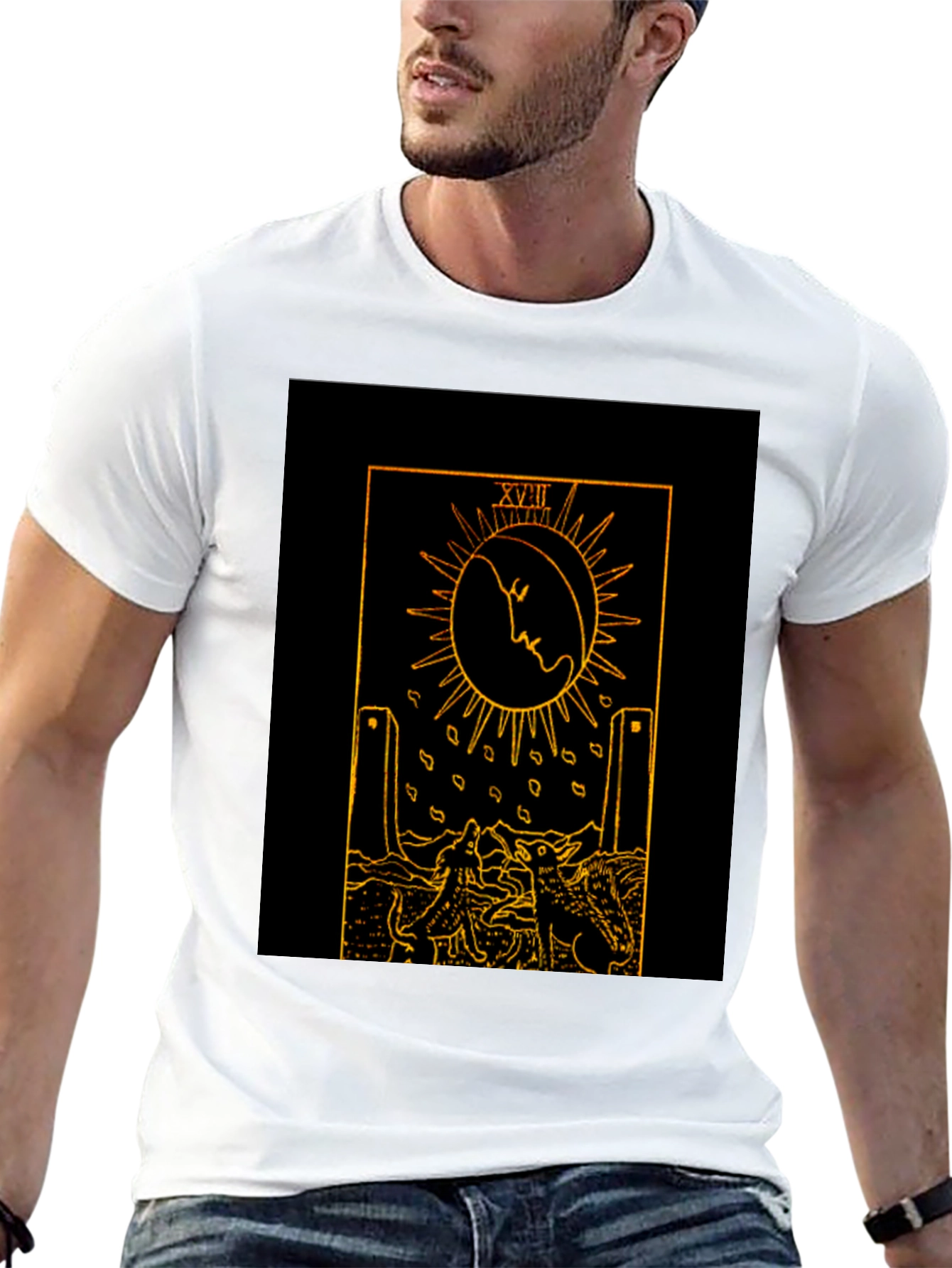 Tarot Card XVIII Moon Graphic T-Shirt