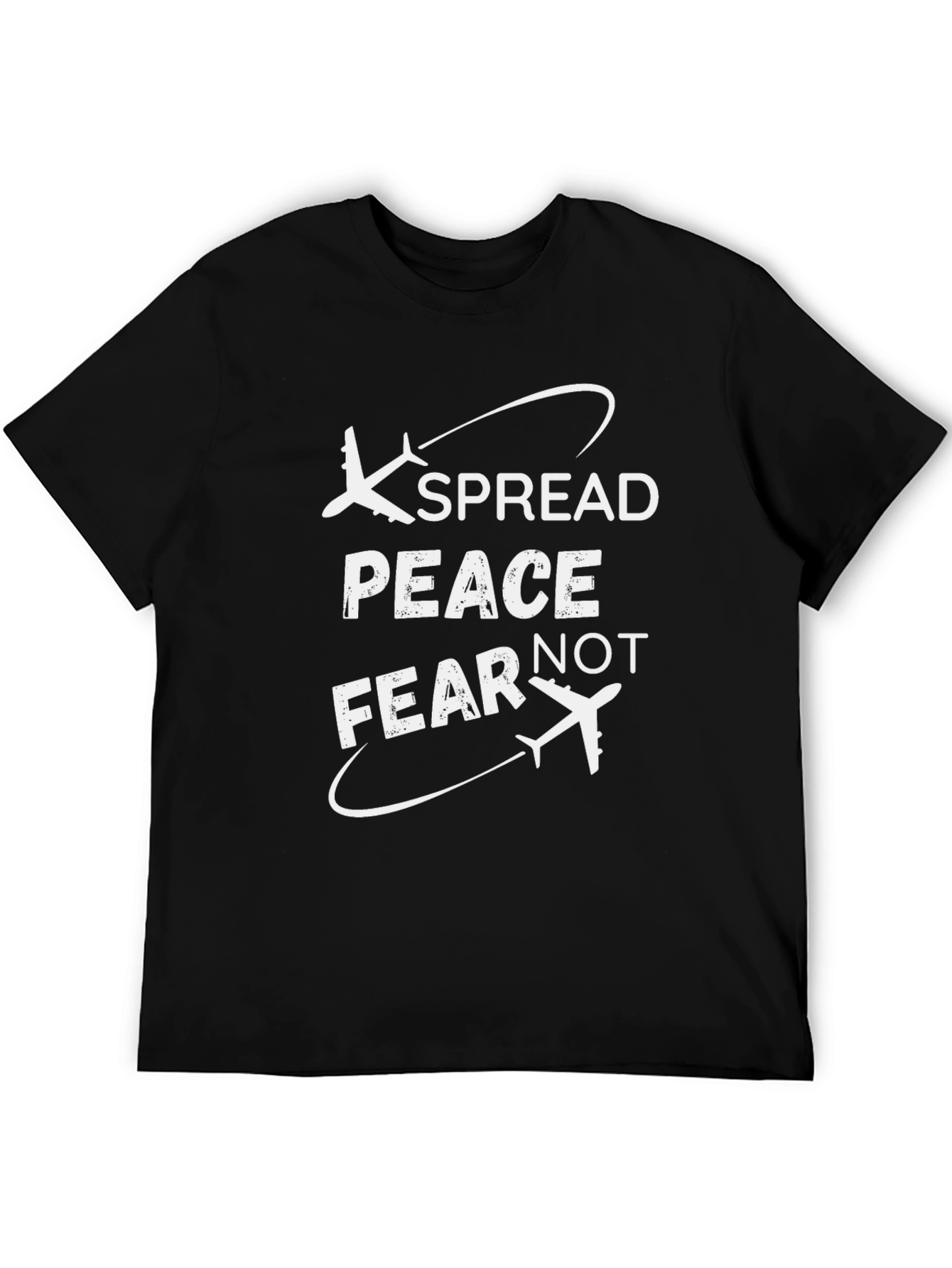 Spread Peace Not Fear T-Shirt | Airplane Graphic Tee