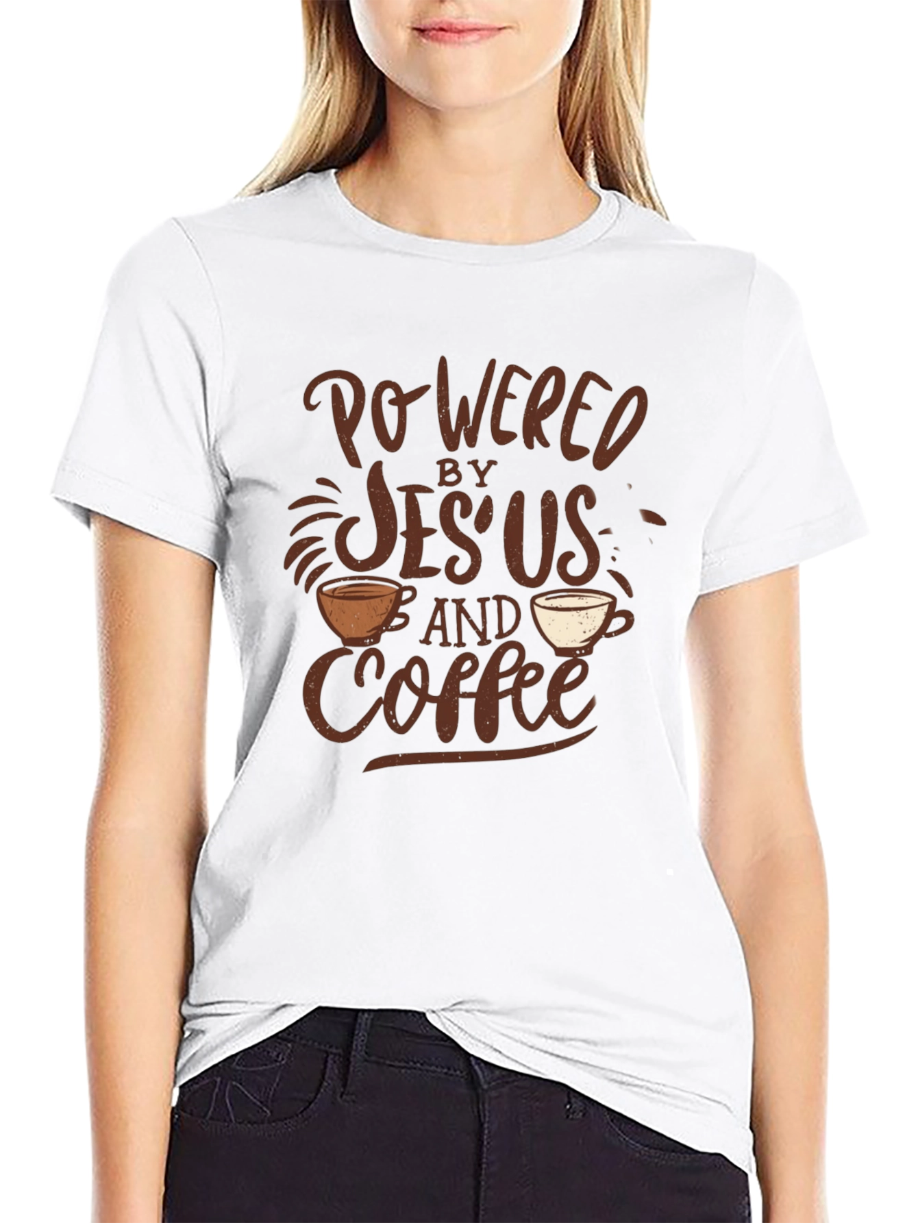 Powered by Jesus and Coffee T-Shirt