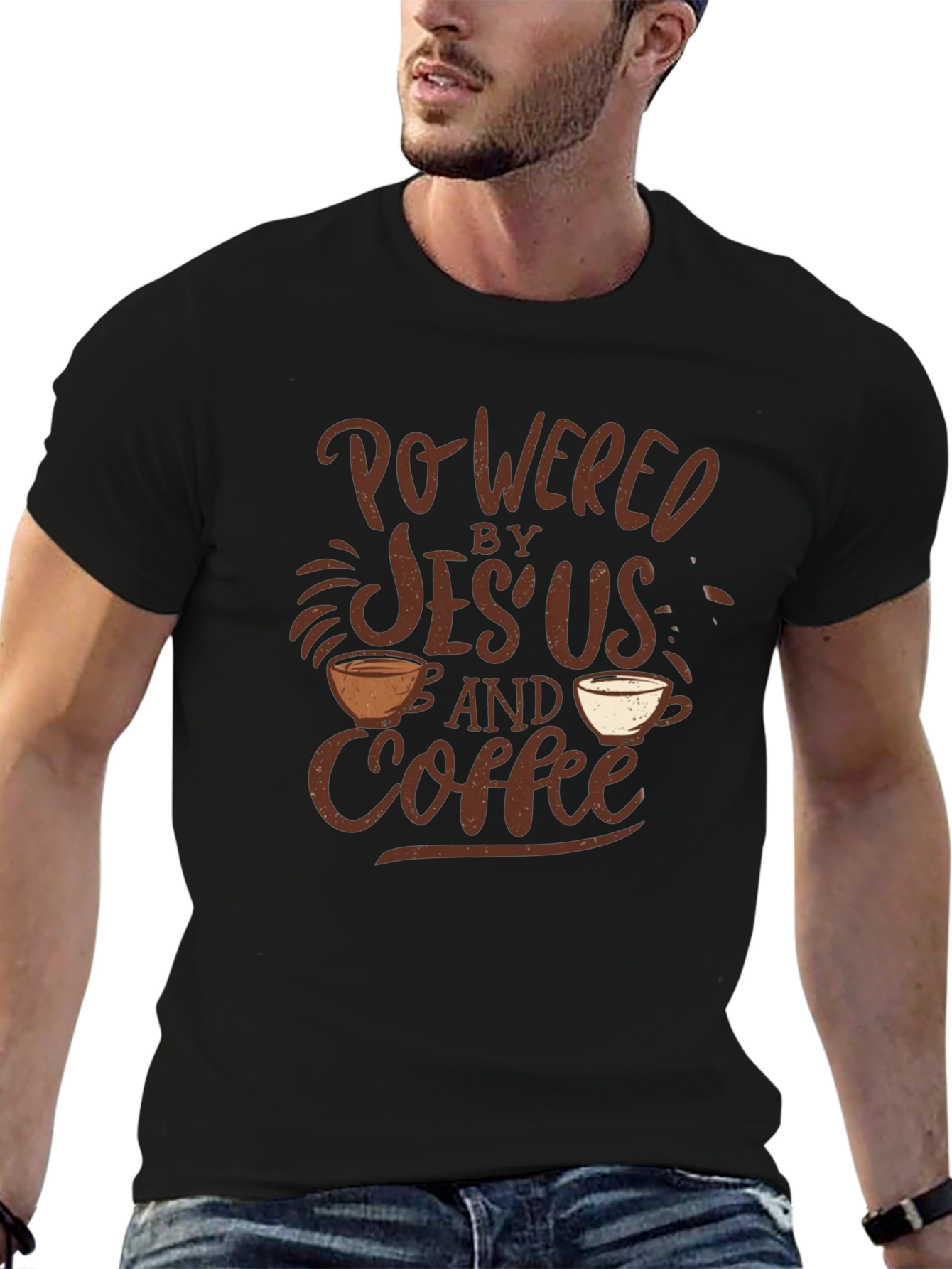 Powered by Jesus and Coffee T-Shirt
