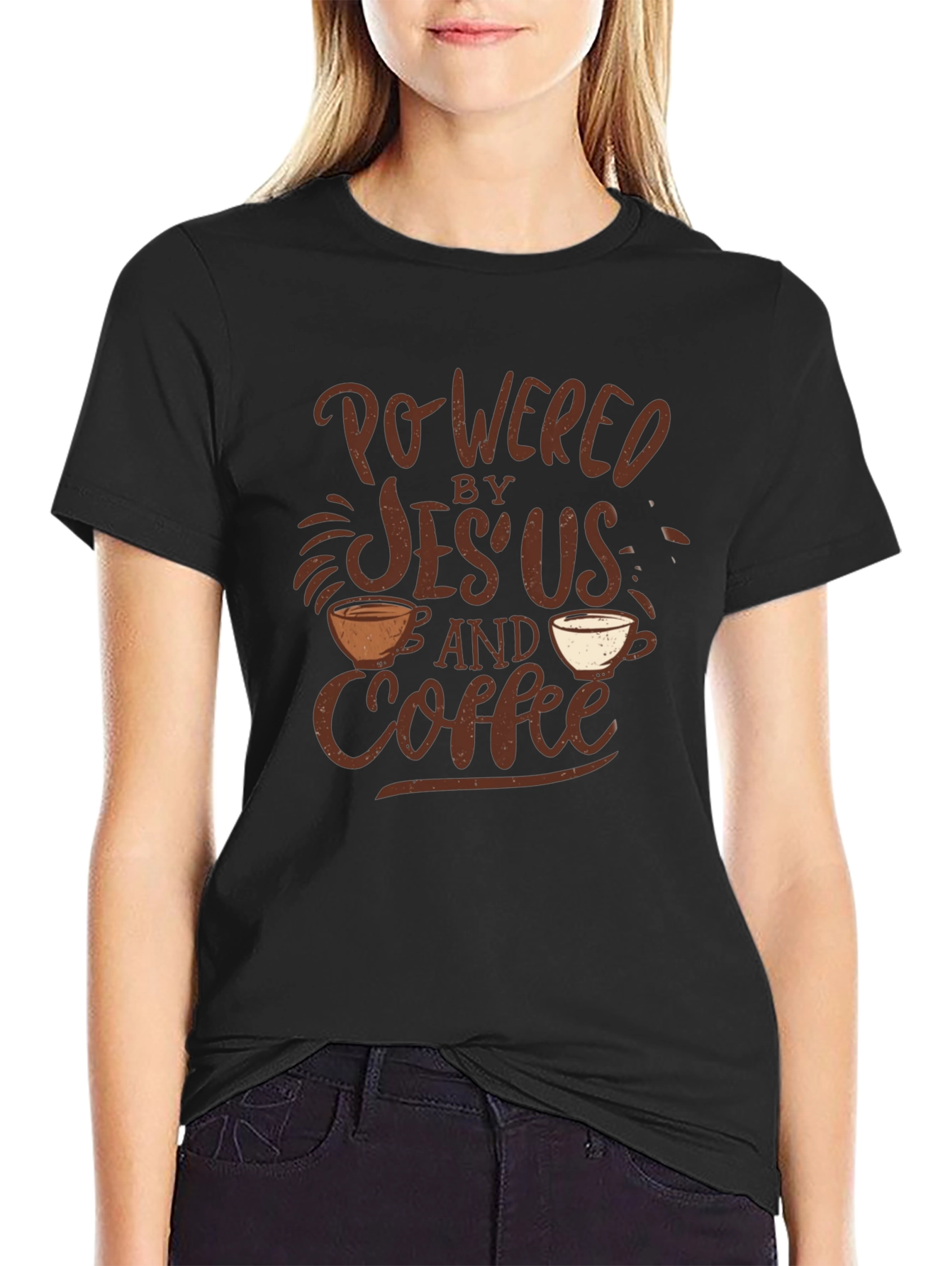 Powered by Jesus and Coffee T-Shirt