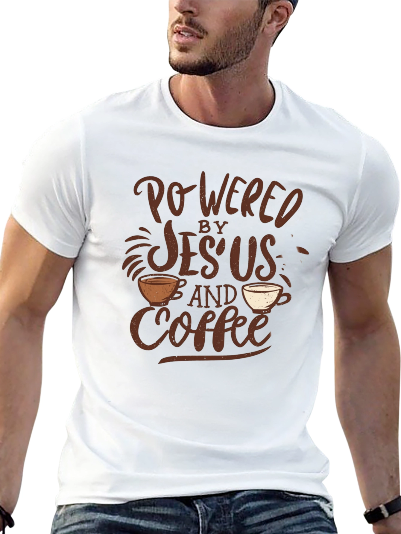 Powered by Jesus and Coffee T-Shirt