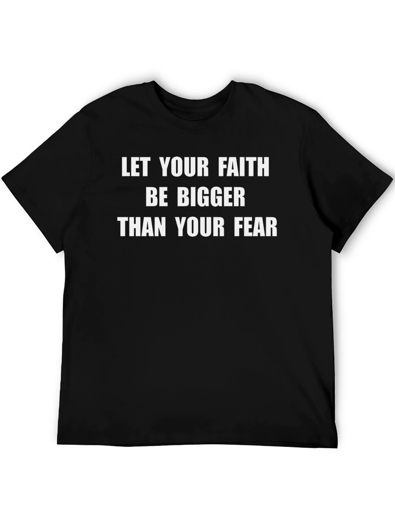 Faith Over Fear Black T-Shirt - Inspirational Message