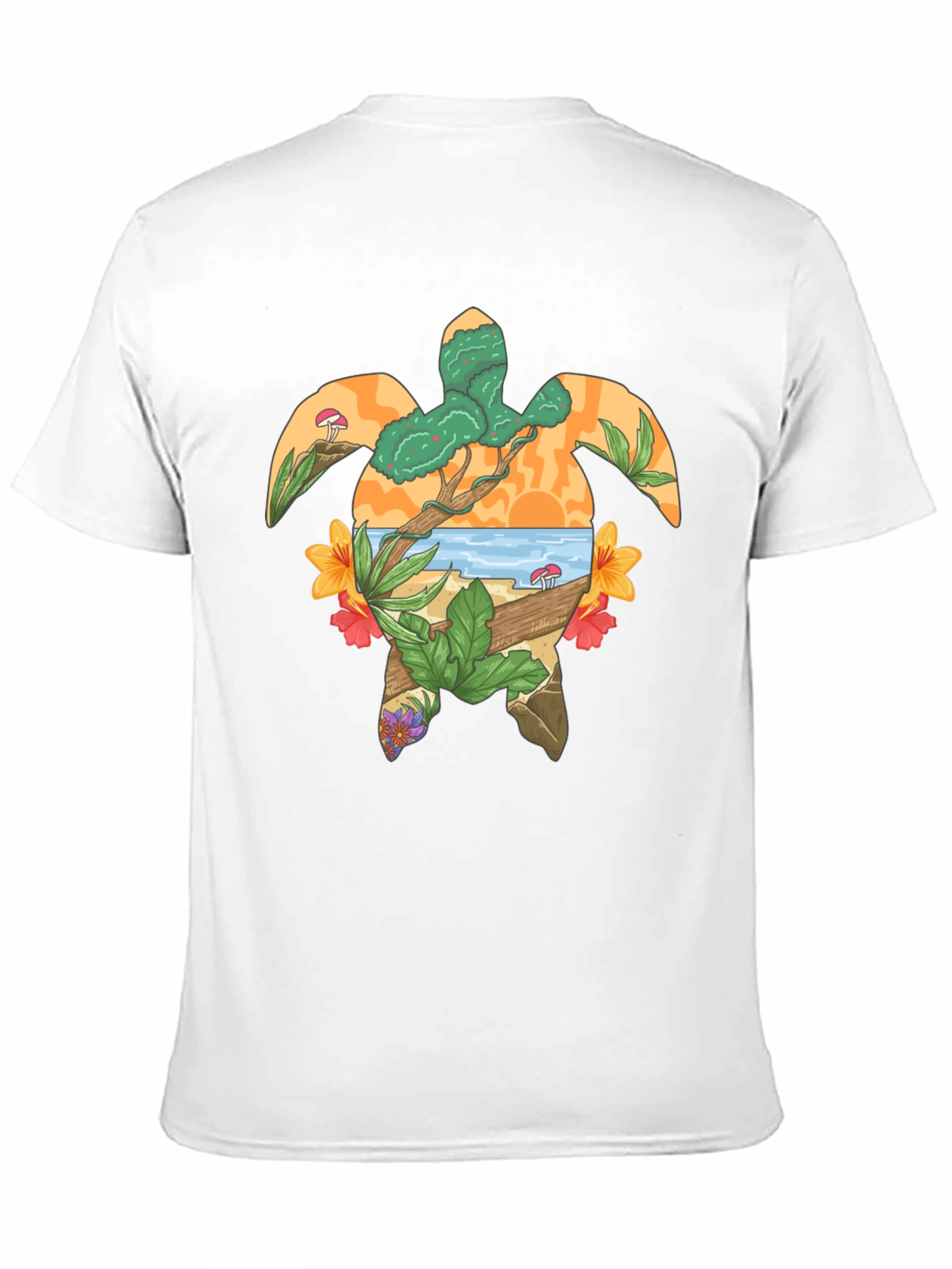 Tropical Turtle Graphic Tee - Island Style