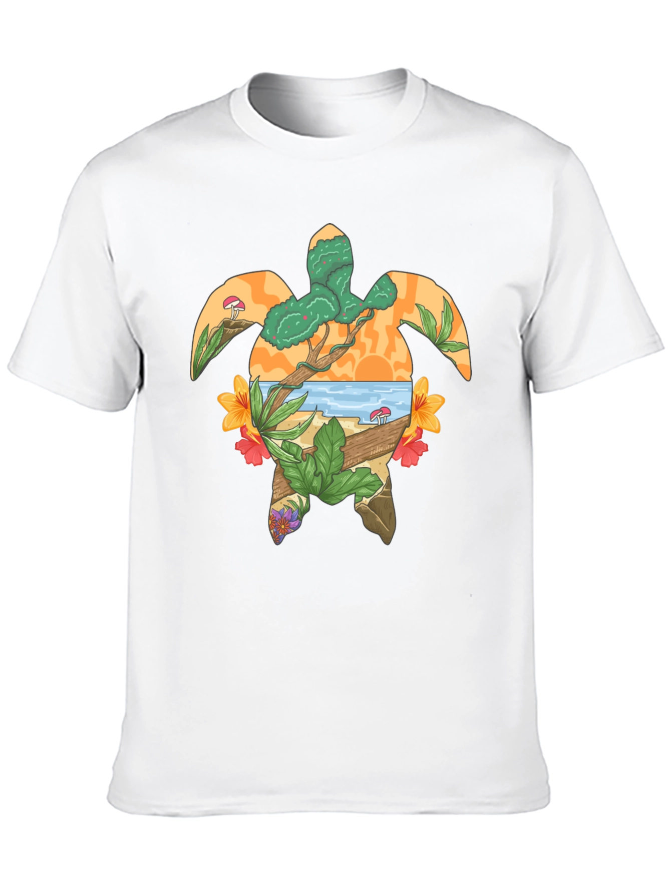 Tropical Turtle Graphic Tee - Island Style