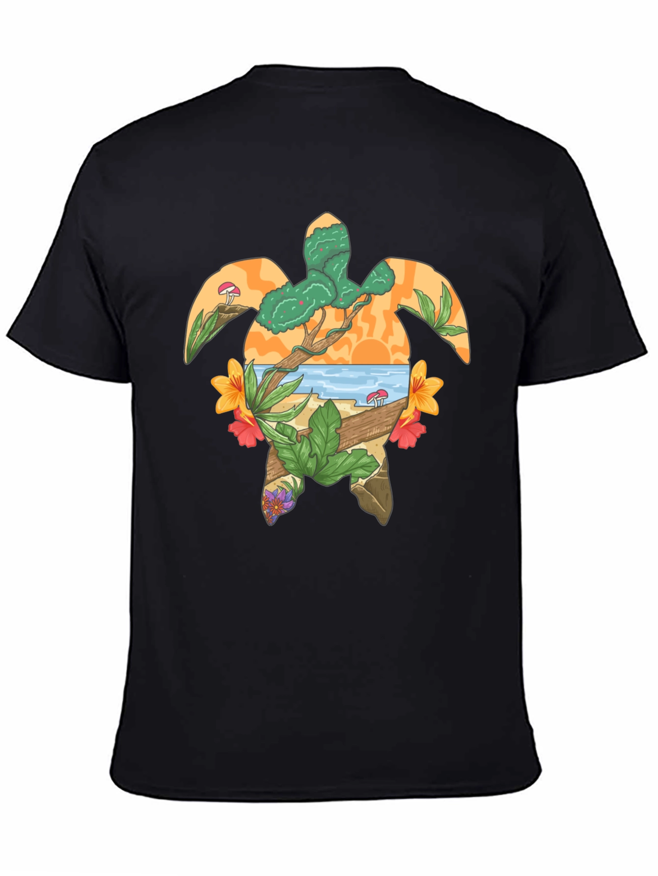 Tropical Turtle Graphic Tee - Island Style