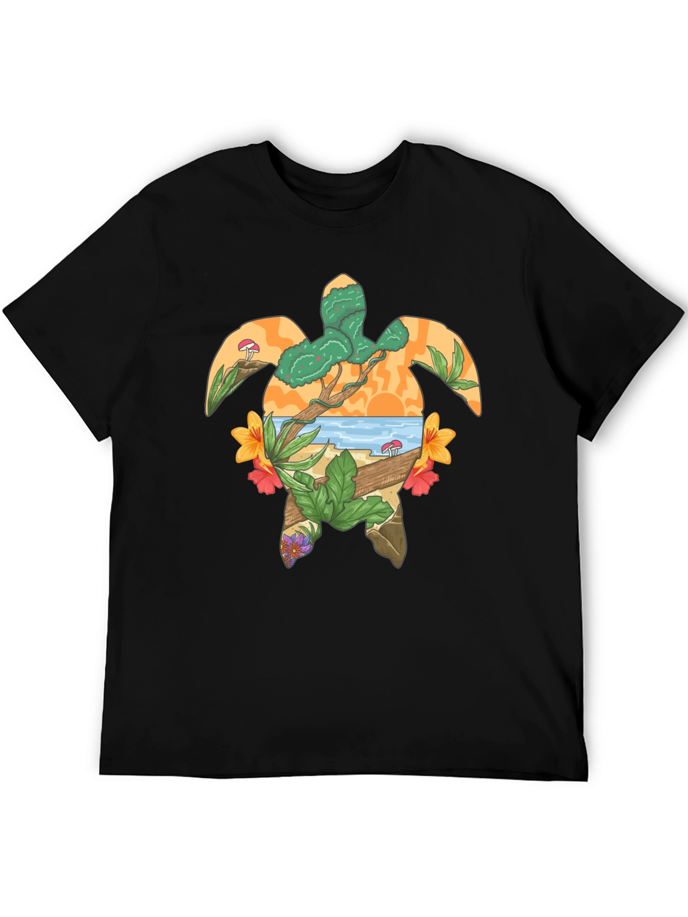 Tropical Turtle Graphic Tee - Island Style