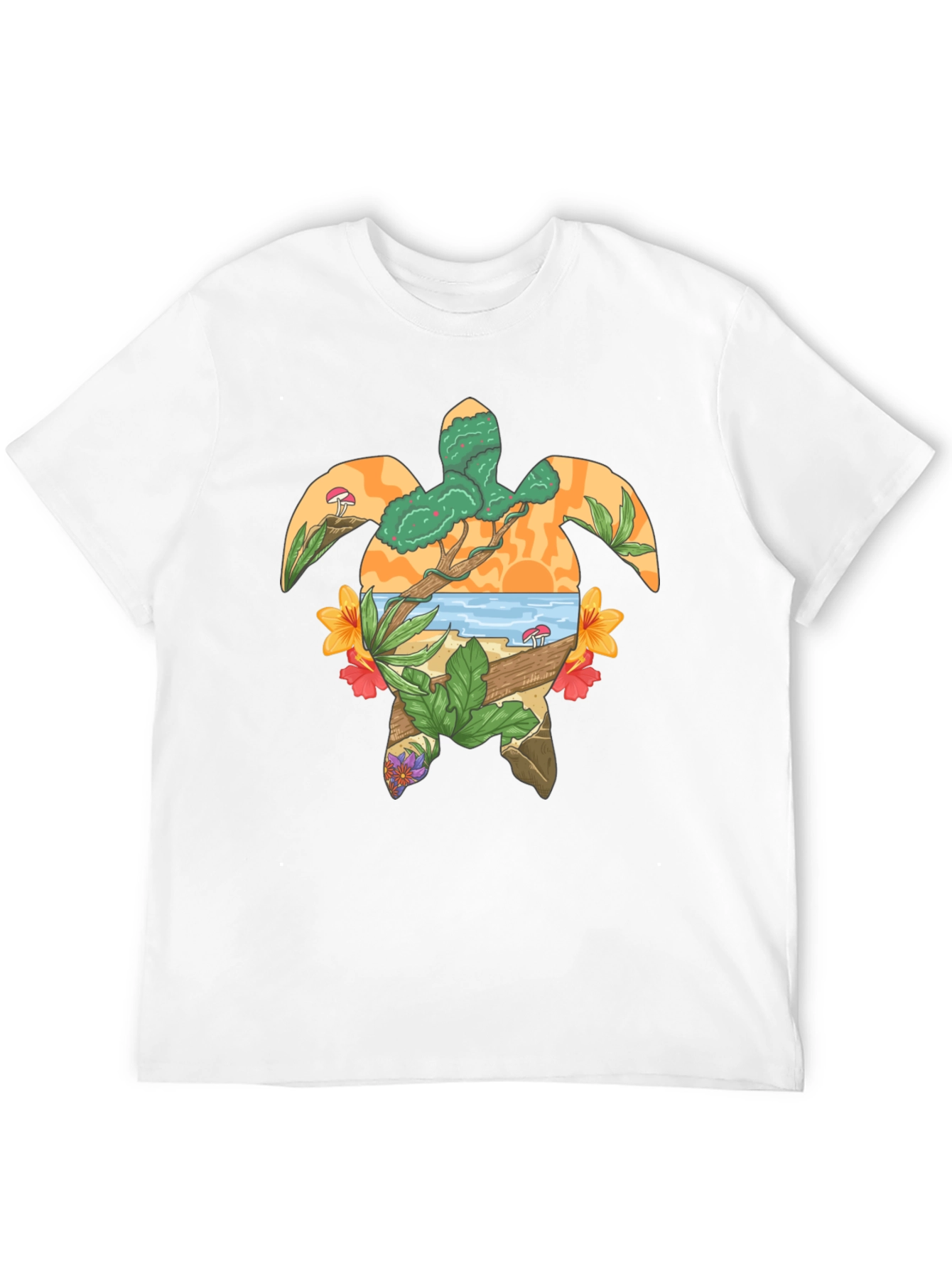 Tropical Turtle Graphic Tee - Island Style