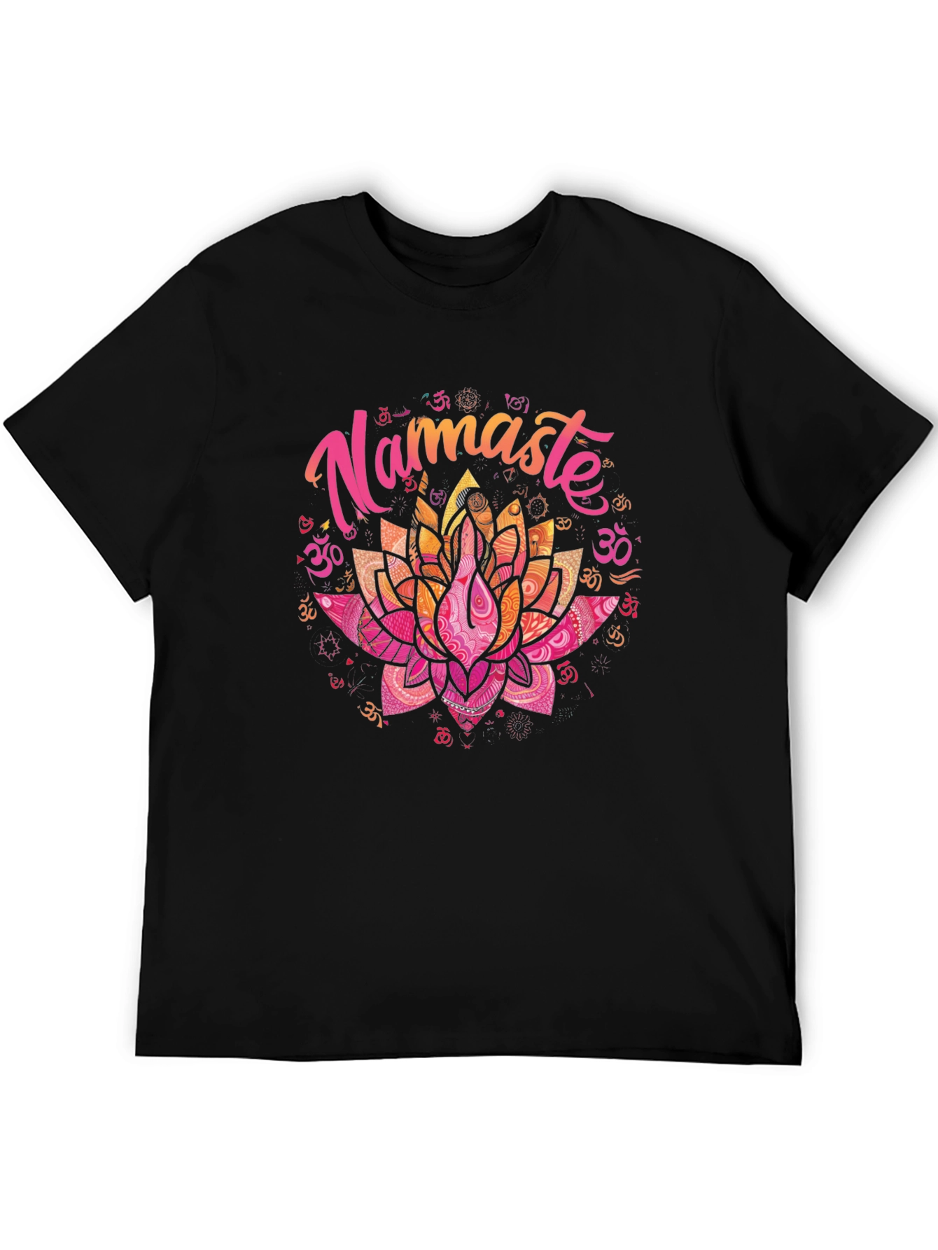 Namaste Lotus Flower Graphic T-Shirt - Yoga Meditation Tee