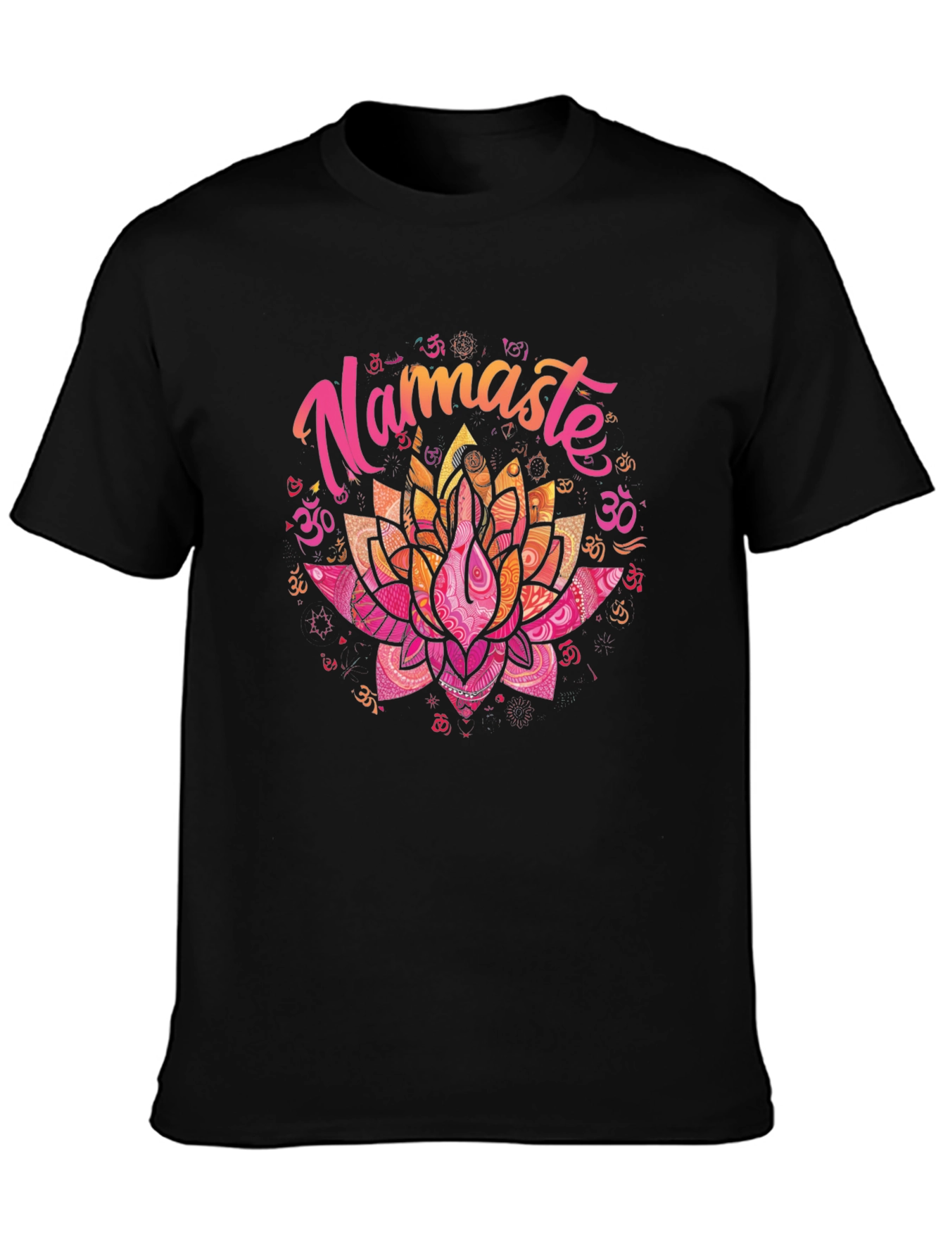 Namaste Lotus Flower Graphic T-Shirt - Yoga Meditation Tee