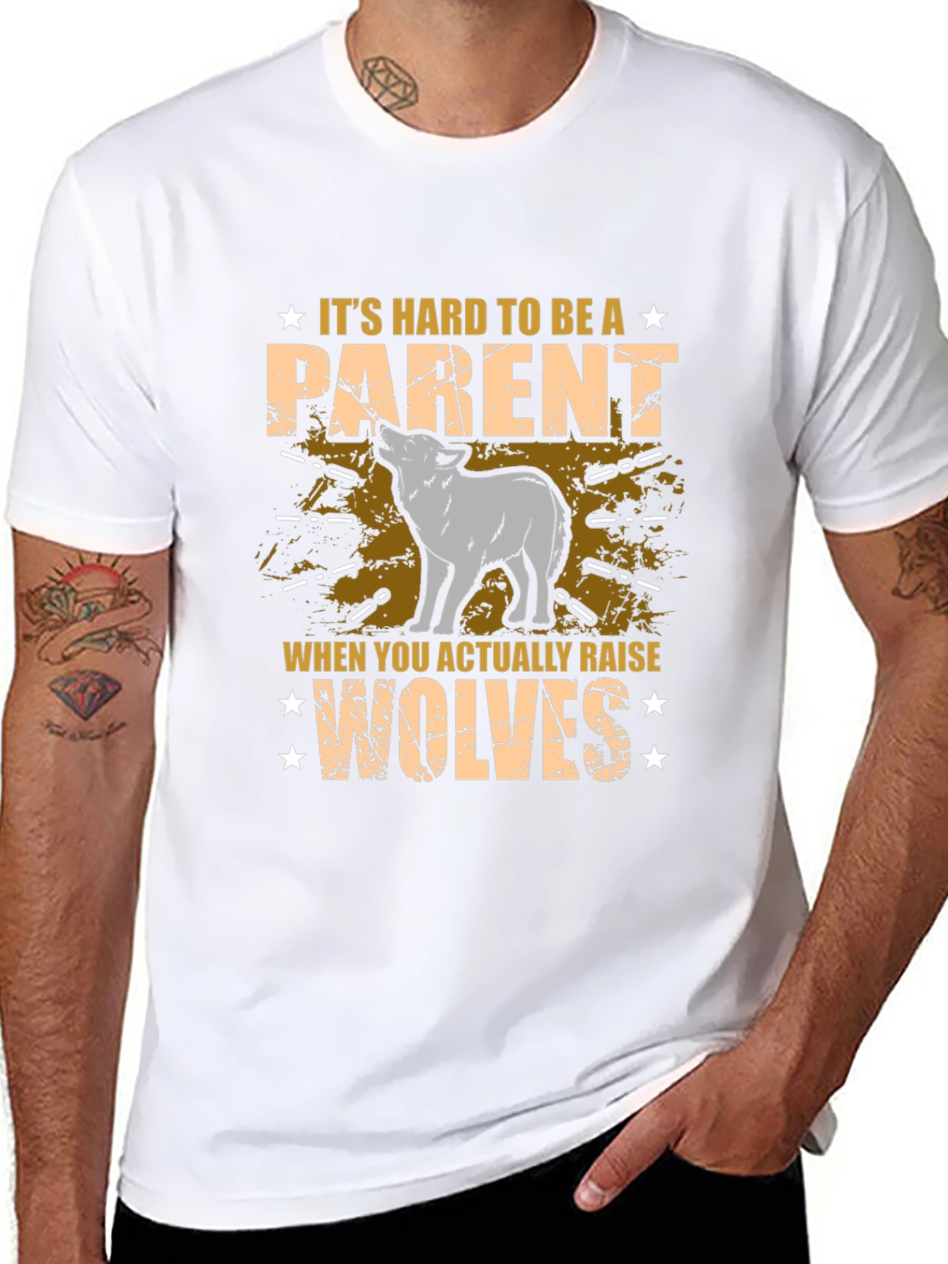 Its Hard to be a Parent Wolf T-Shirt