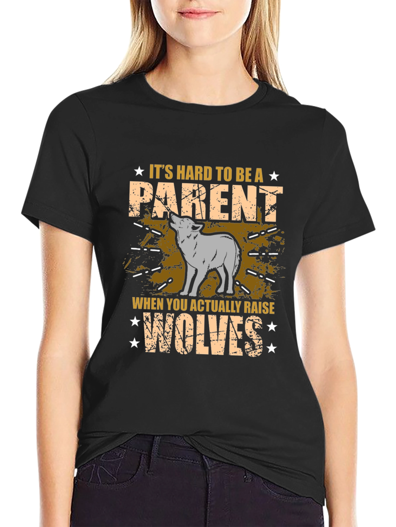Its Hard to be a Parent Wolf T-Shirt