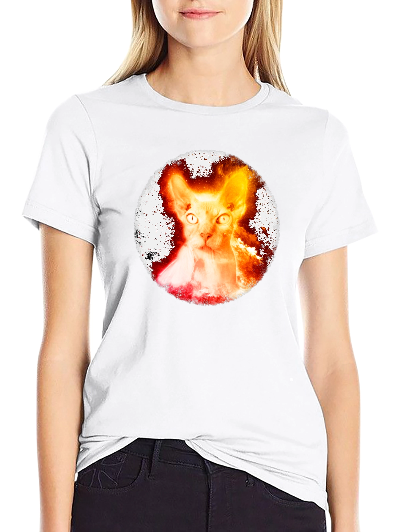 Sphynx Cat T-Shirt - Galaxy Design
