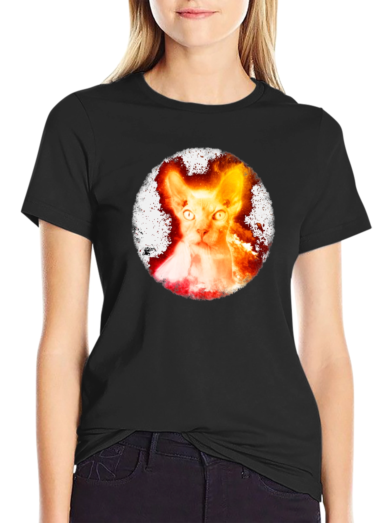 Sphynx Cat T-Shirt - Galaxy Design