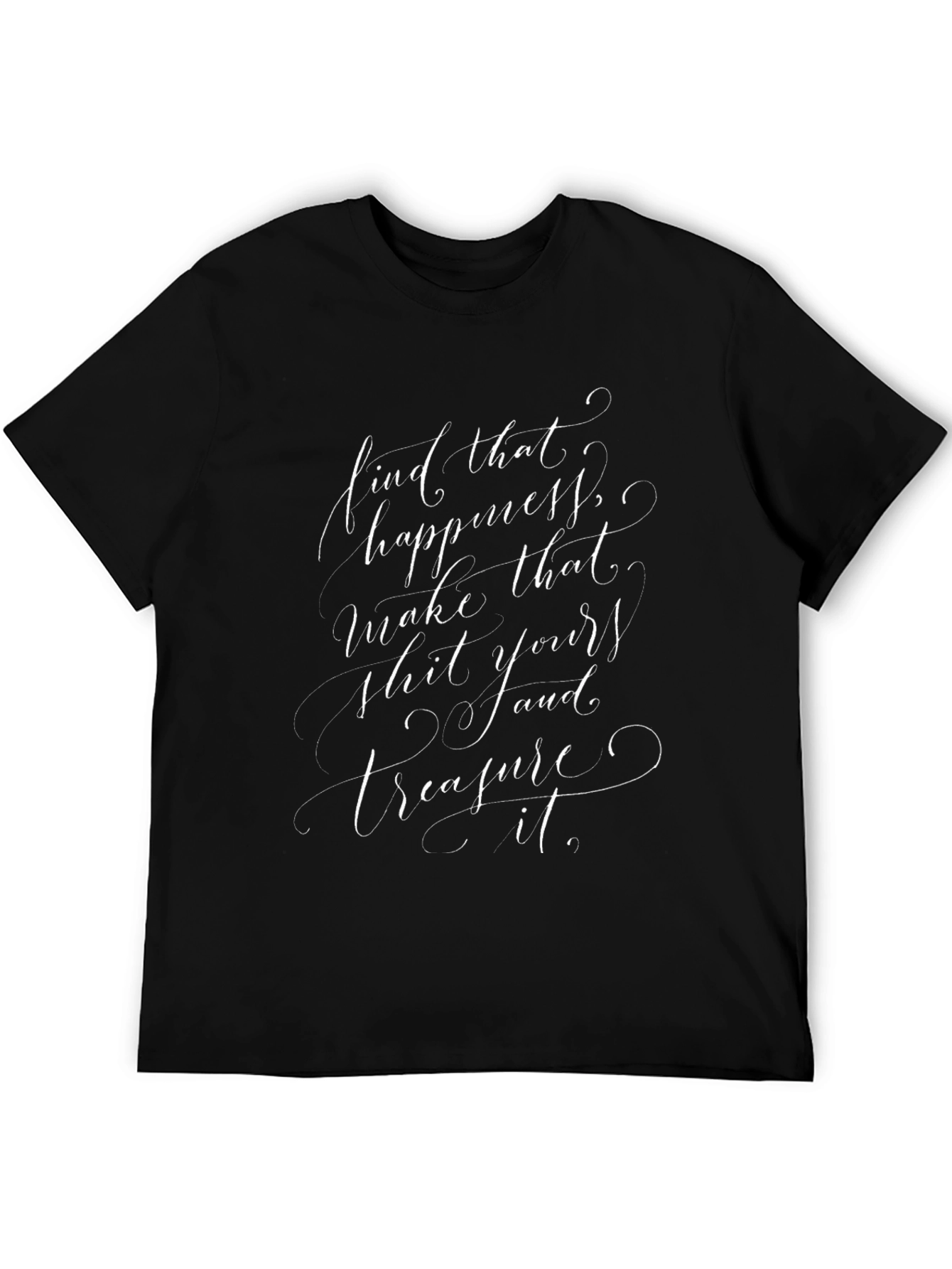 Inspirational Graphic Tee - Find Happiness T-Shirt