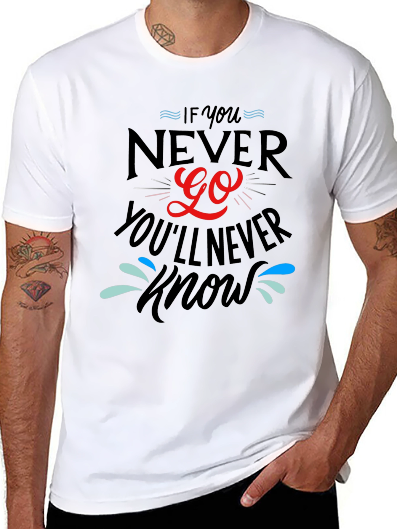 Never Go Black Graphic T-Shirt