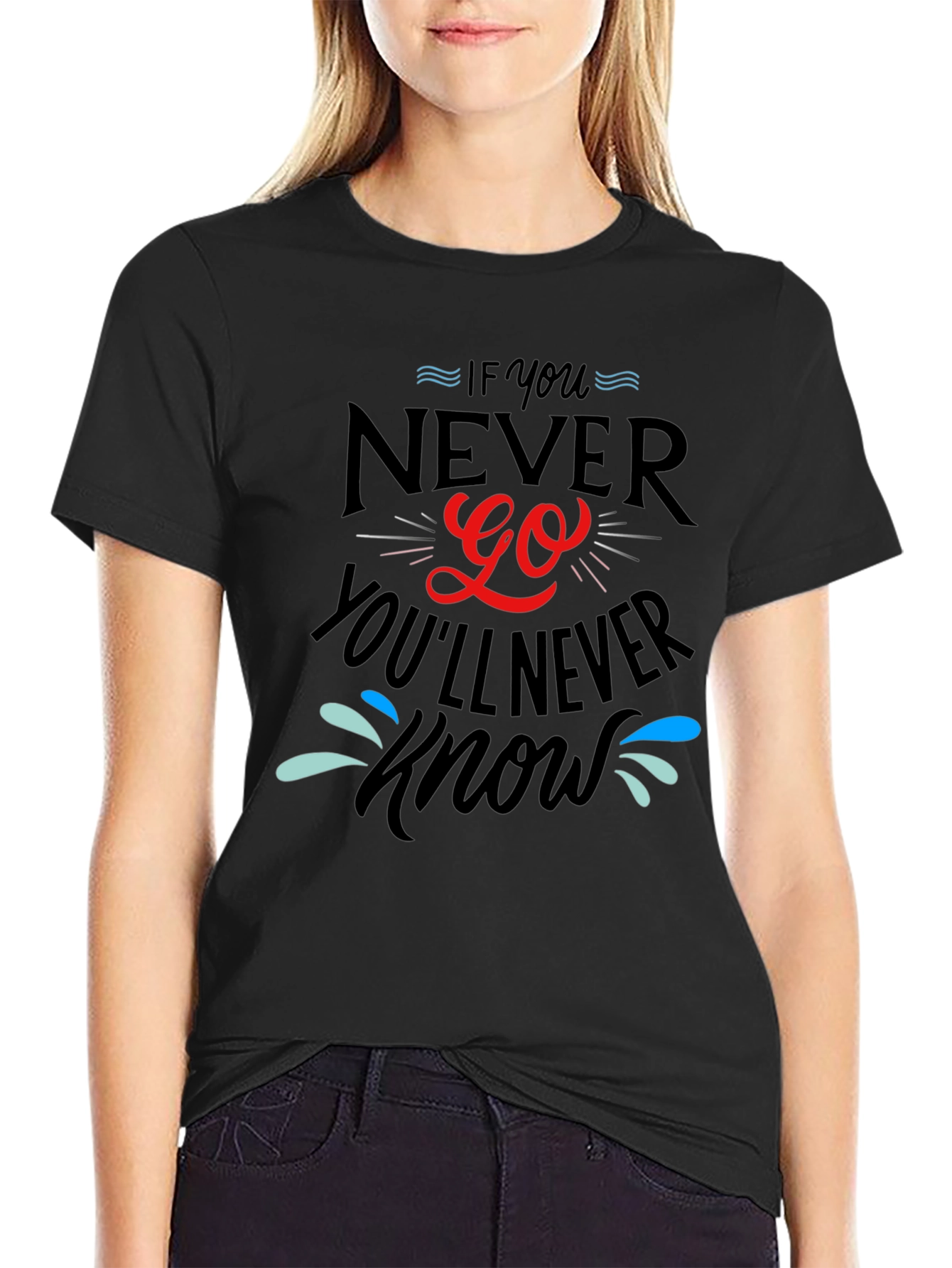 Never Go Black Graphic T-Shirt