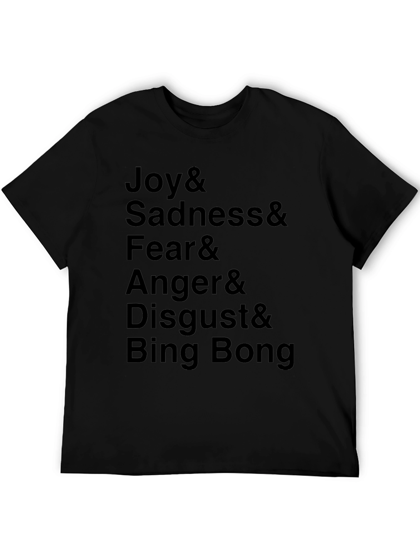 Inside Out Emotion Character Black T-Shirt