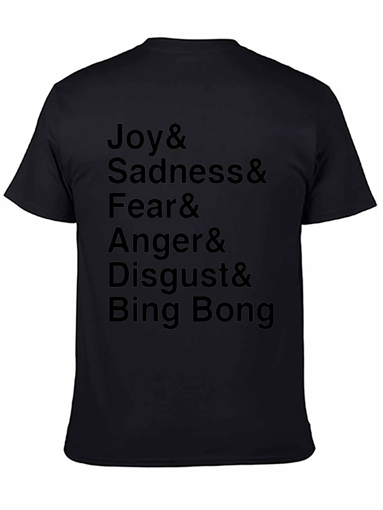 Inside Out Emotion Character Black T-Shirt