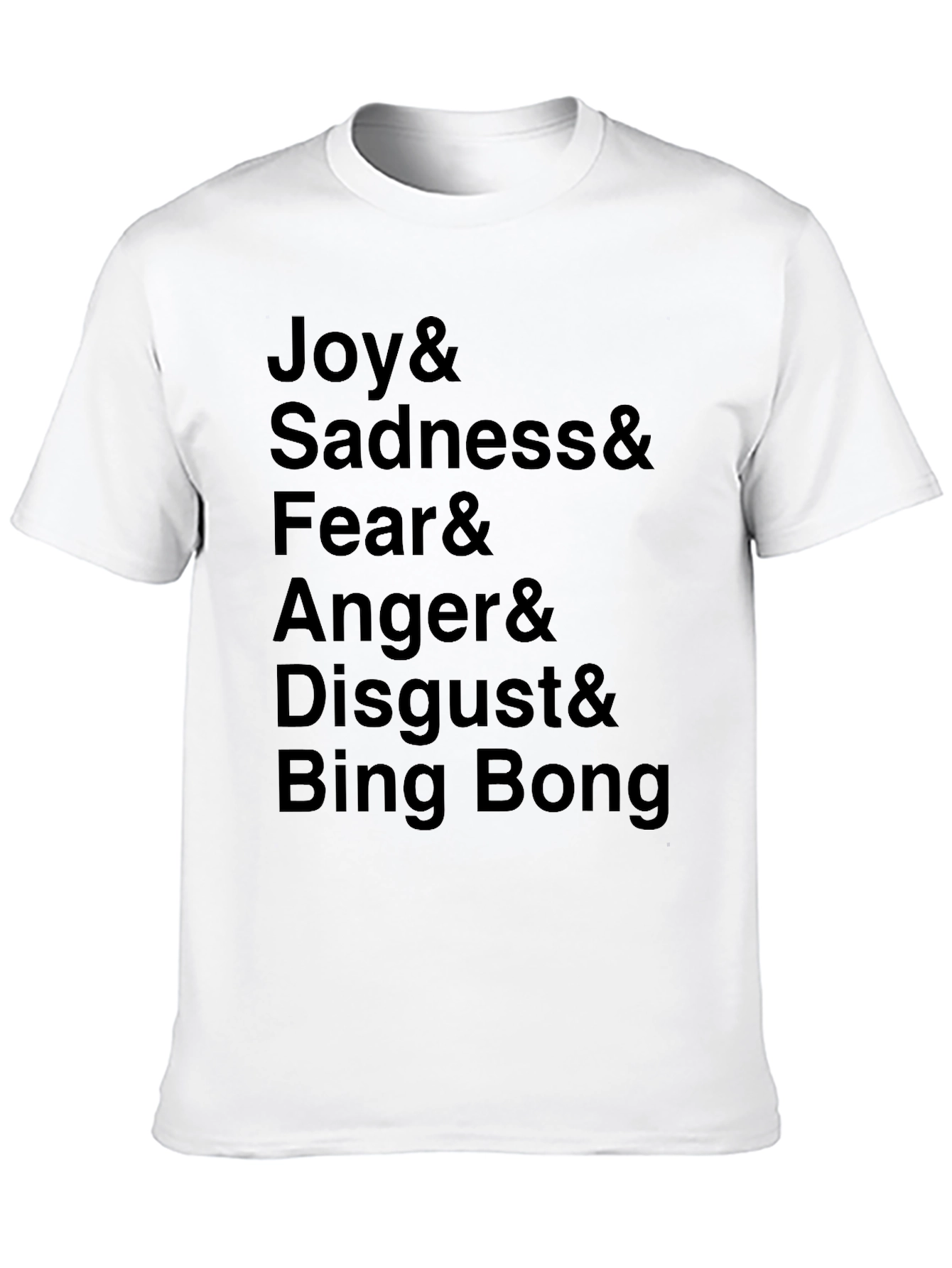 Inside Out Emotion Character Black T-Shirt