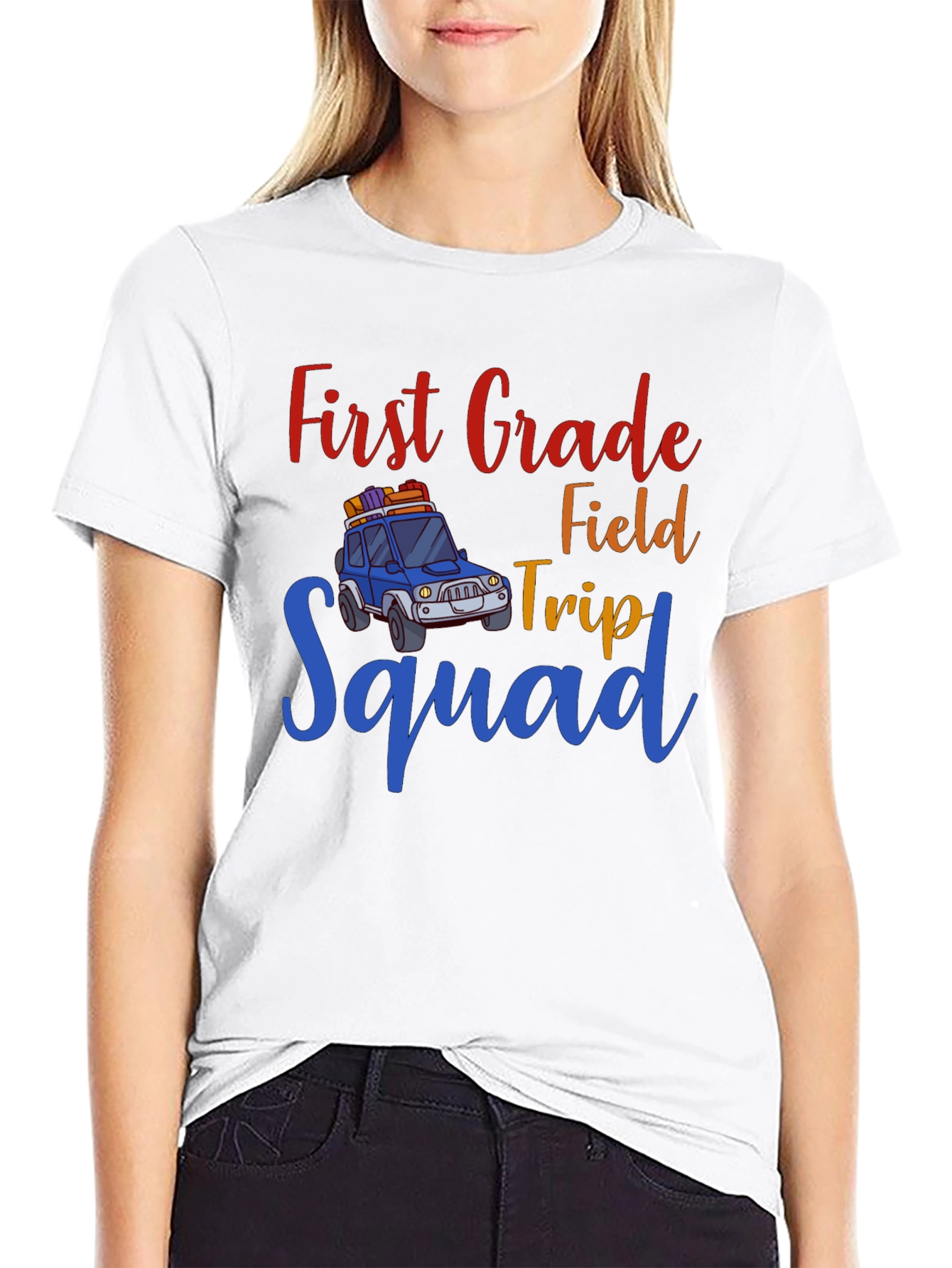 First Grade Field Trip Squad Graphic Tee