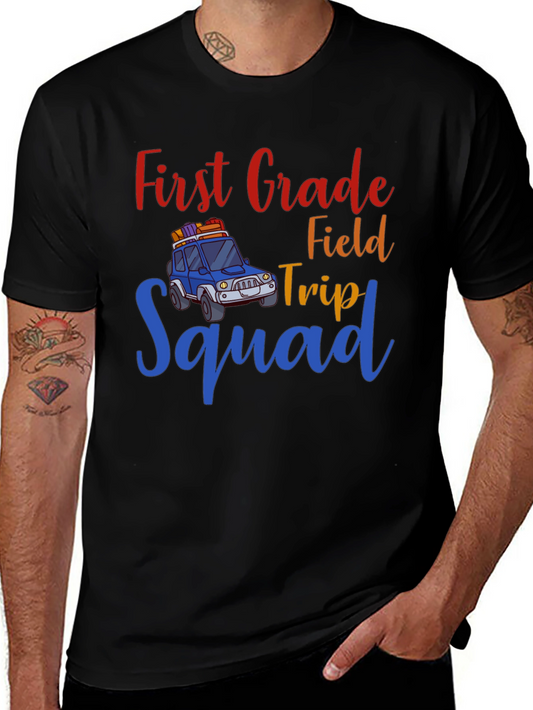 First Grade Field Trip Squad Graphic Tee